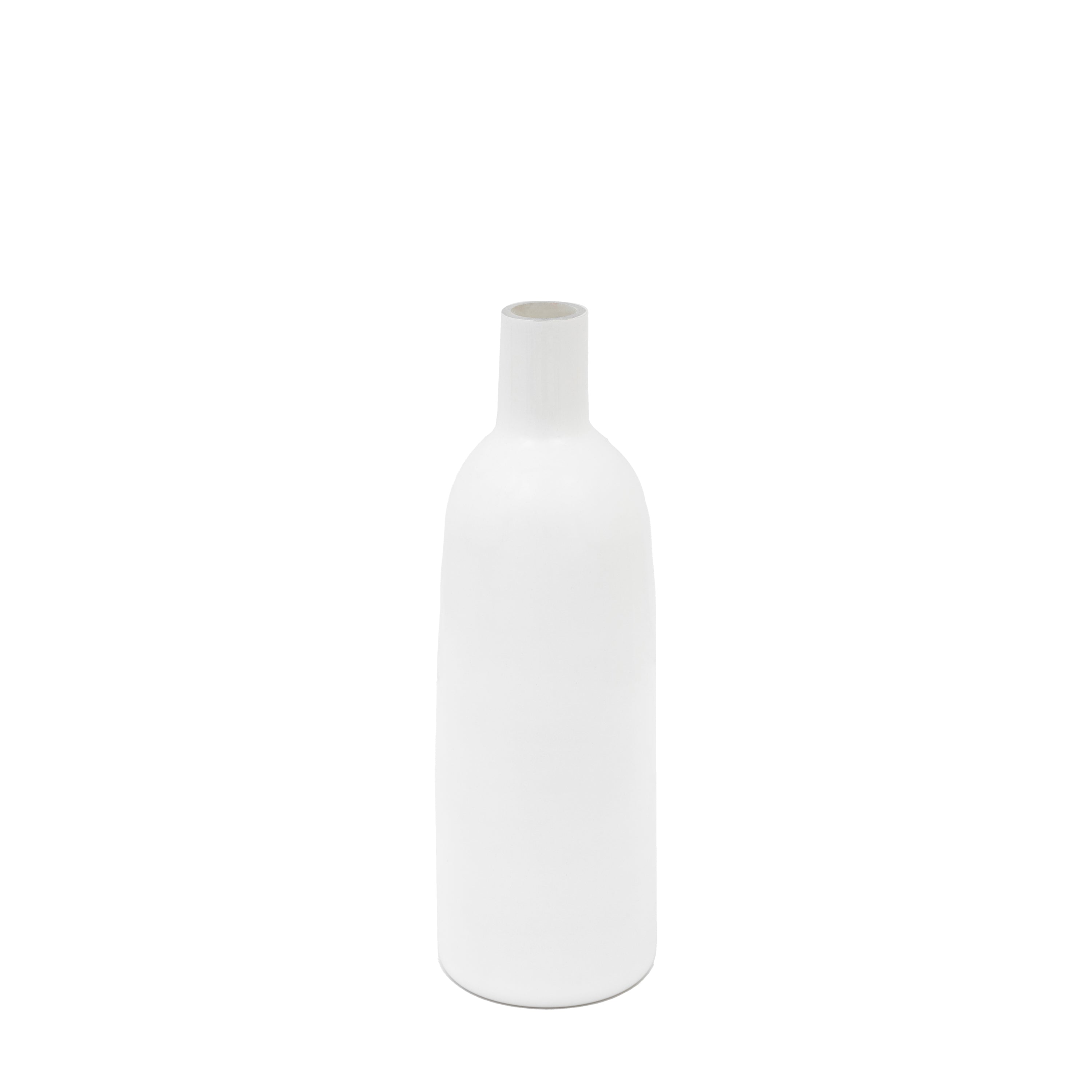 Santo Glass Bottle Vase White