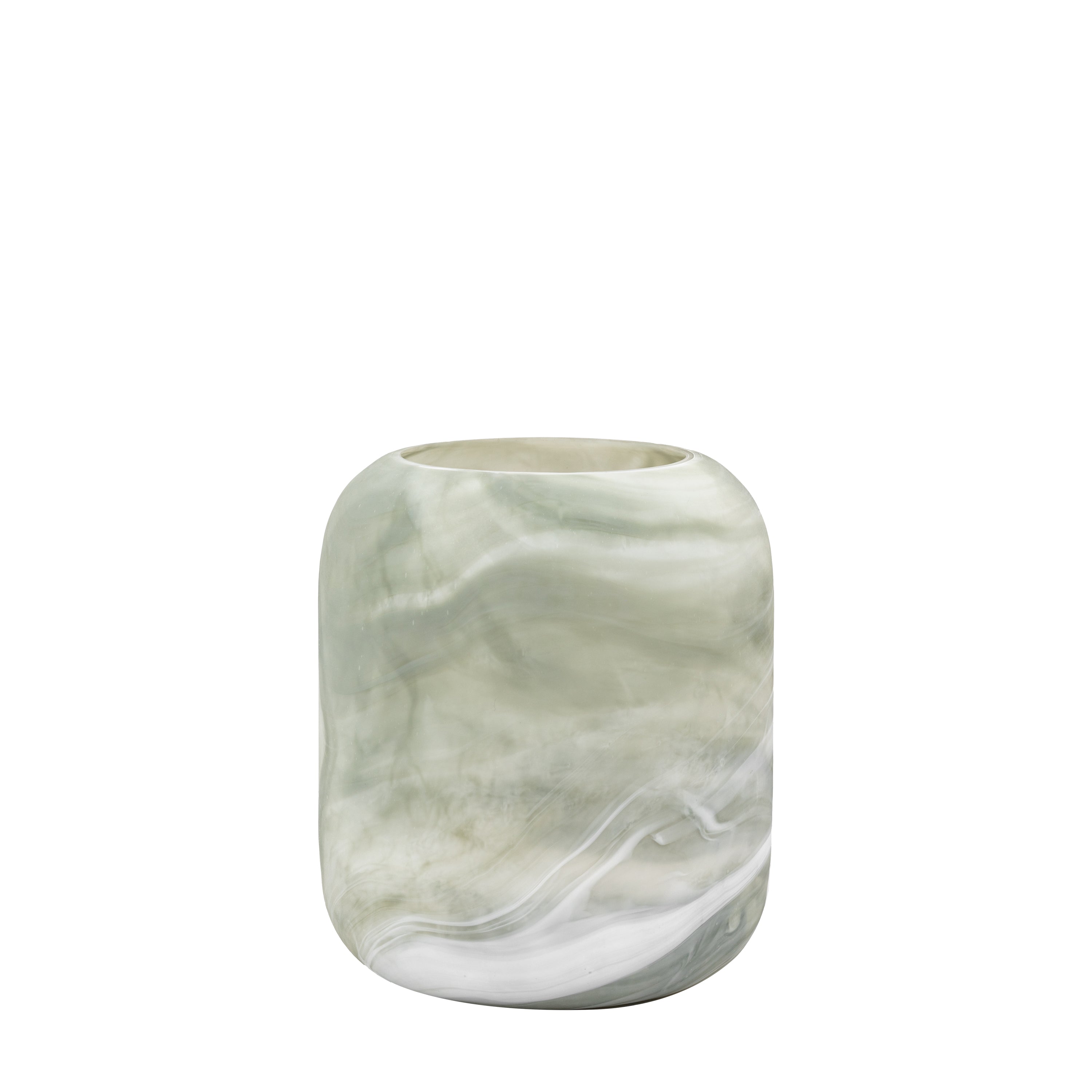 Caldeira Handblown Glass Vase Wide Sage