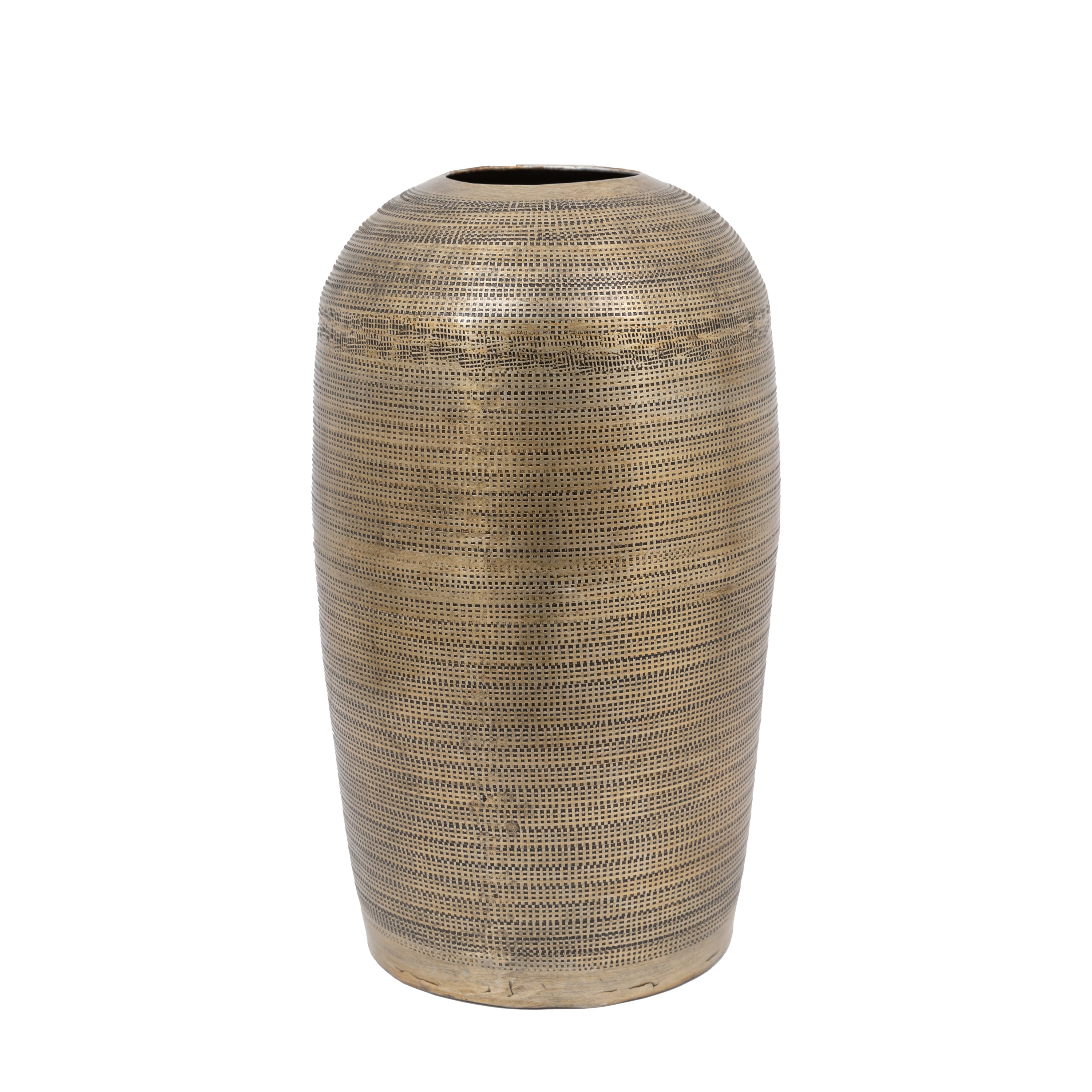 Zahara Hammered Metal Vase Antique Brass