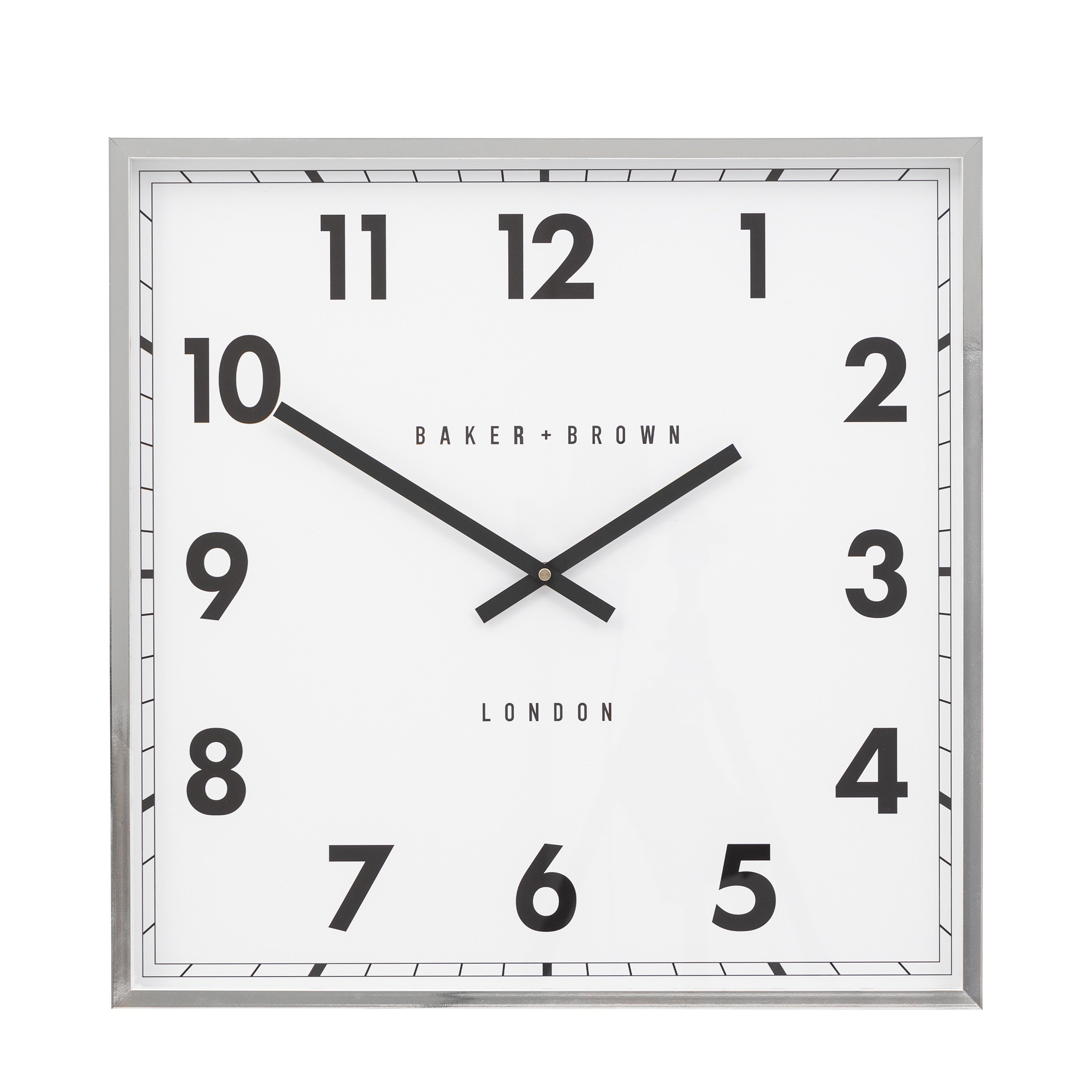 Buxton Wall Clock Chrome 50cm