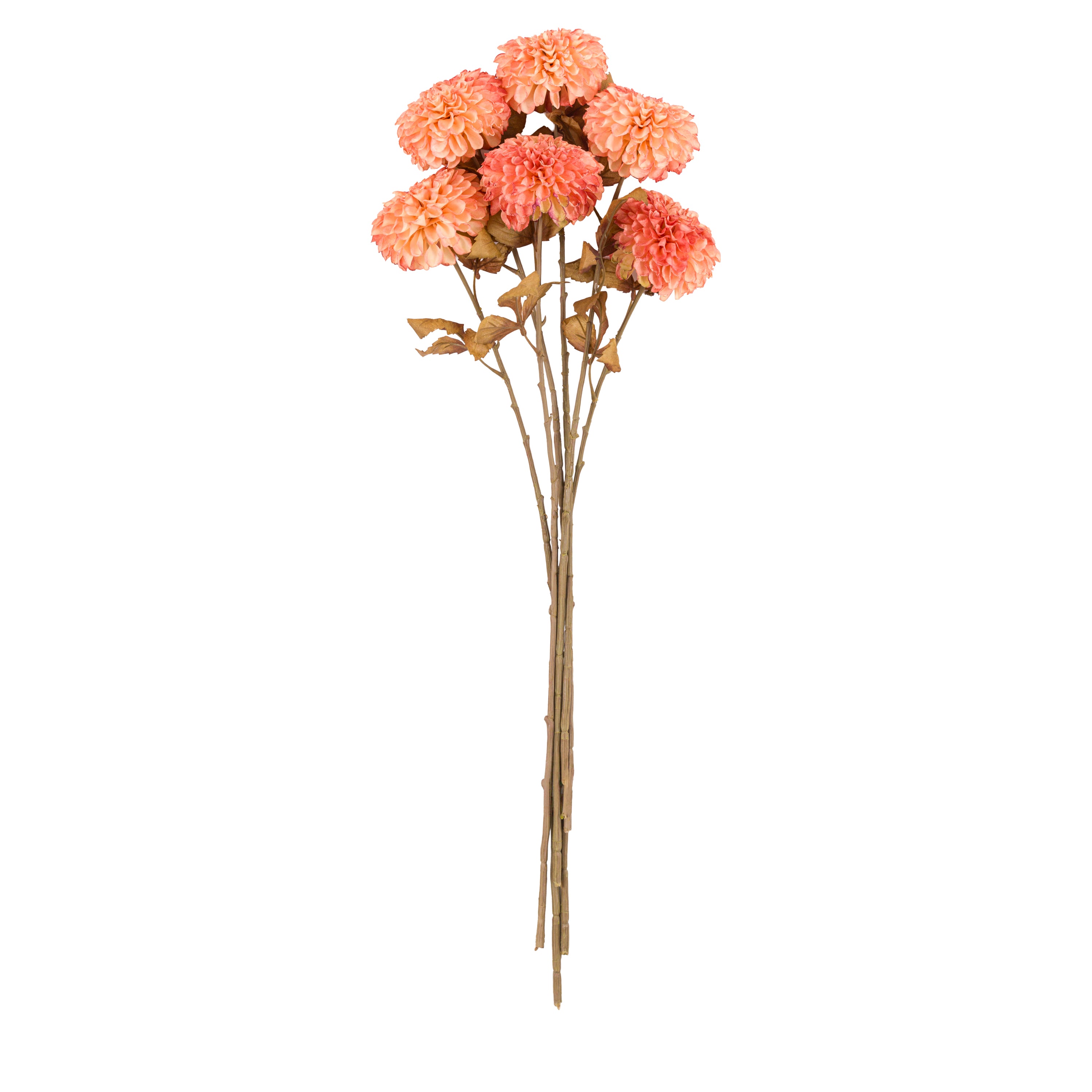 Faux Stem Dahlia Orange (6pk)