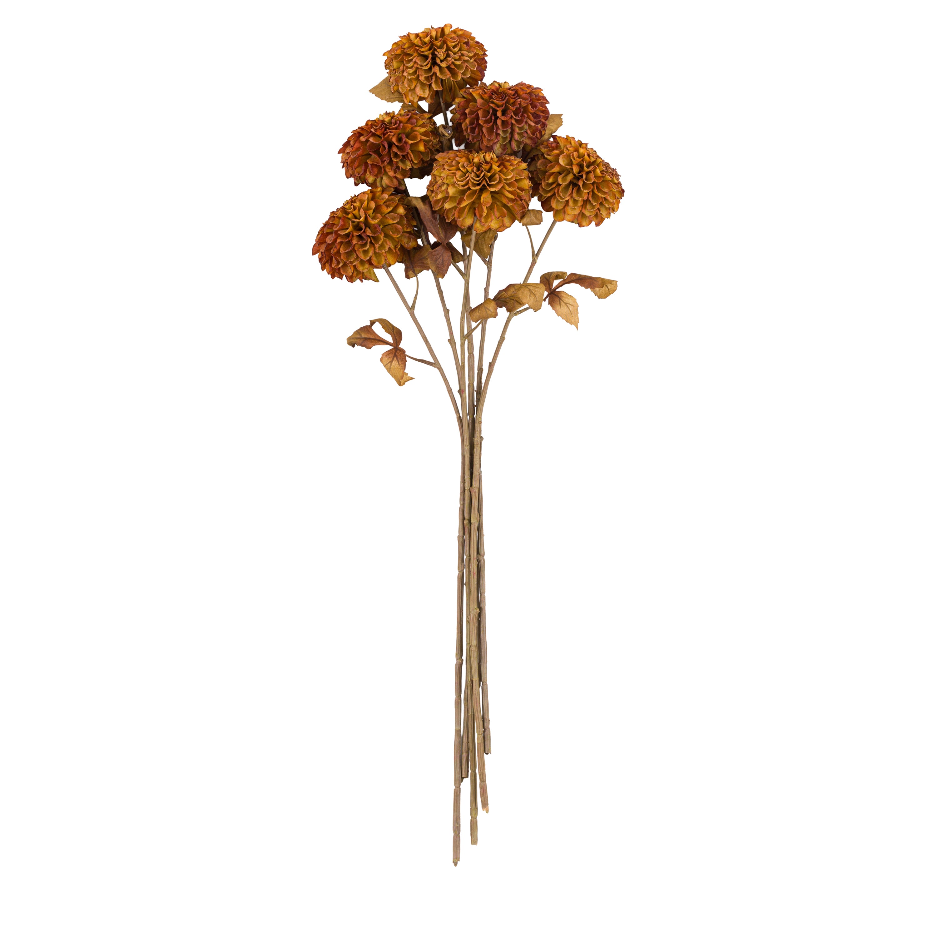 Faux Stem Dahlia Burnt Orange (6pk)