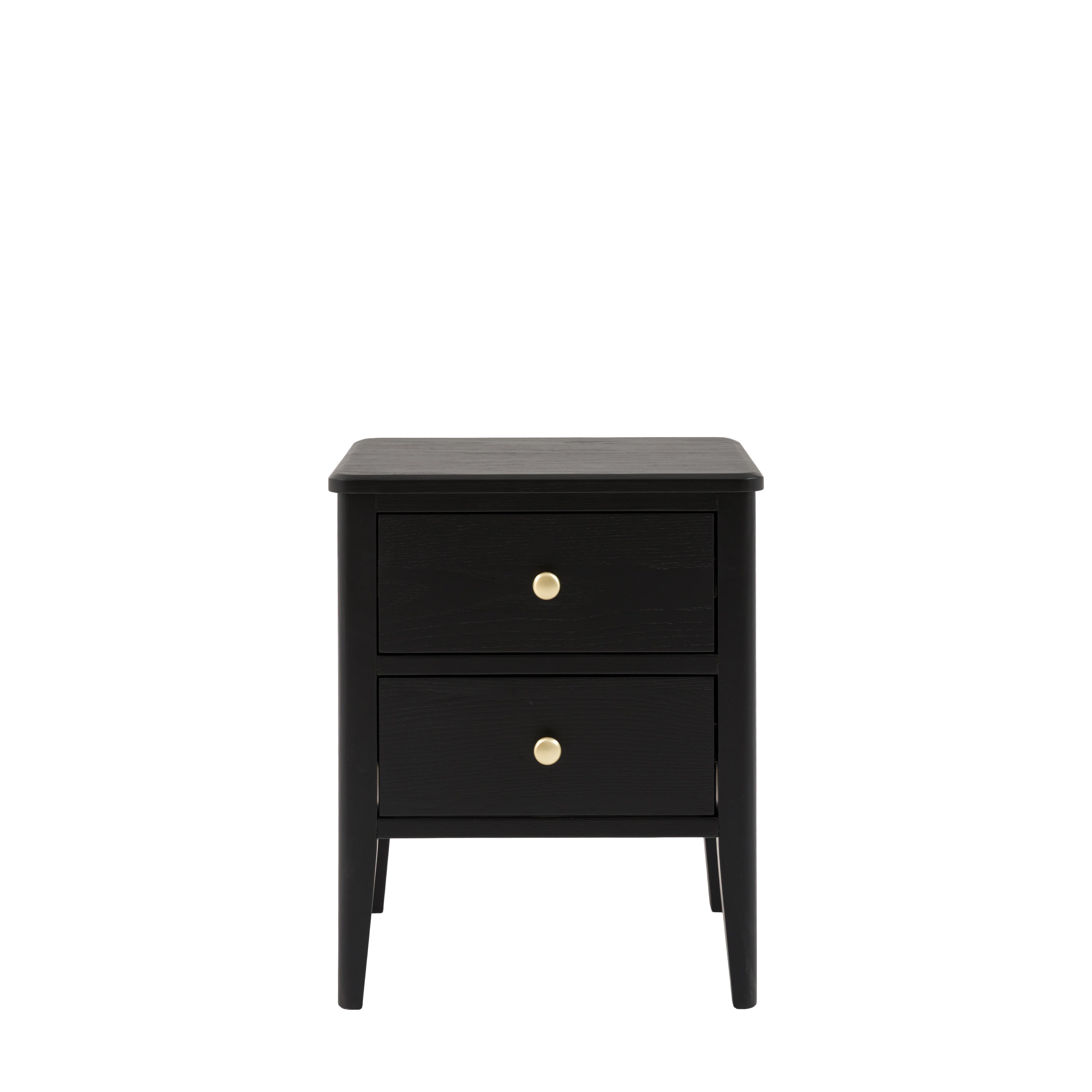 Acton 2 Drawer Bedside Black