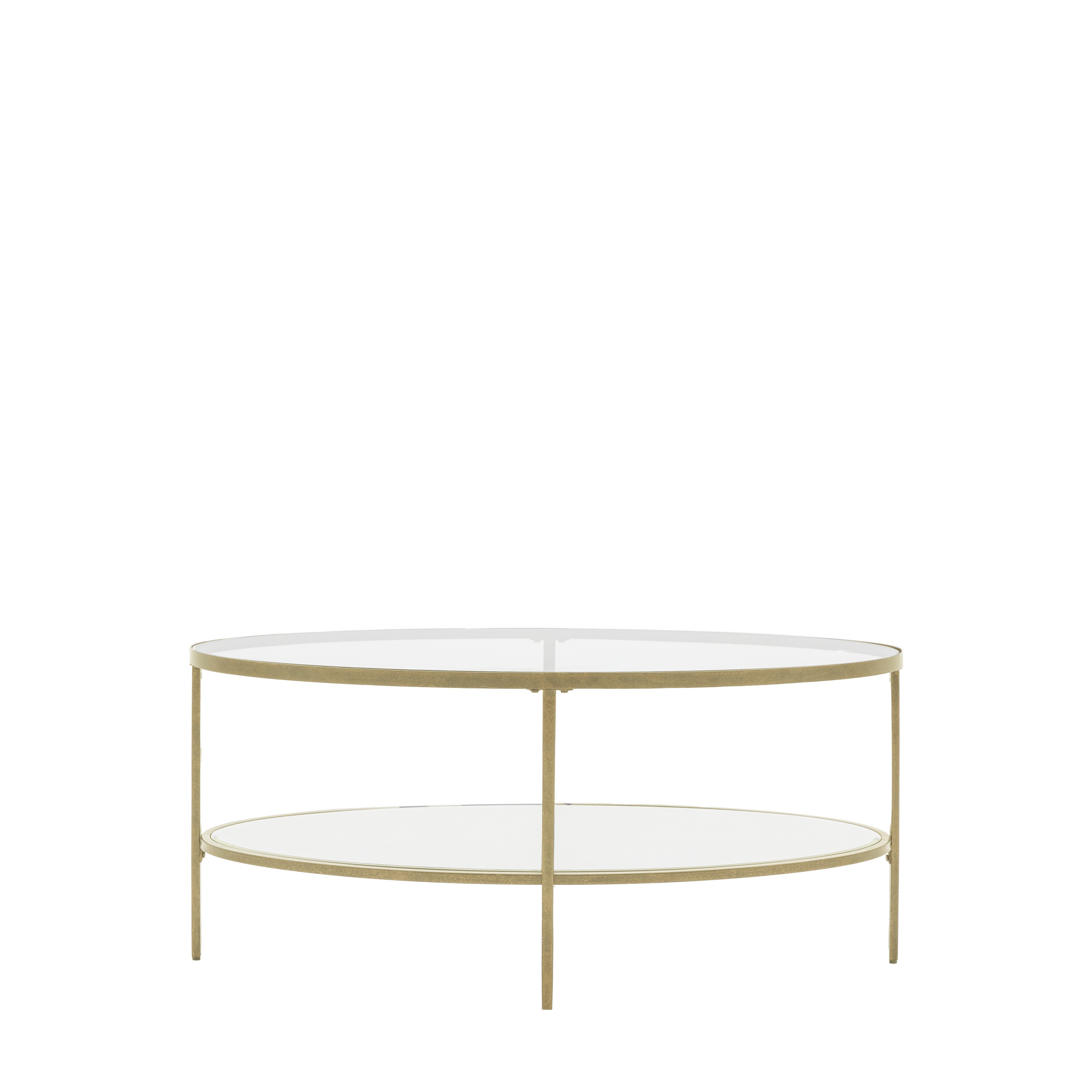 Hudson Coffee Table Champagne - Glass / Iron / MDF | Migo Interiors