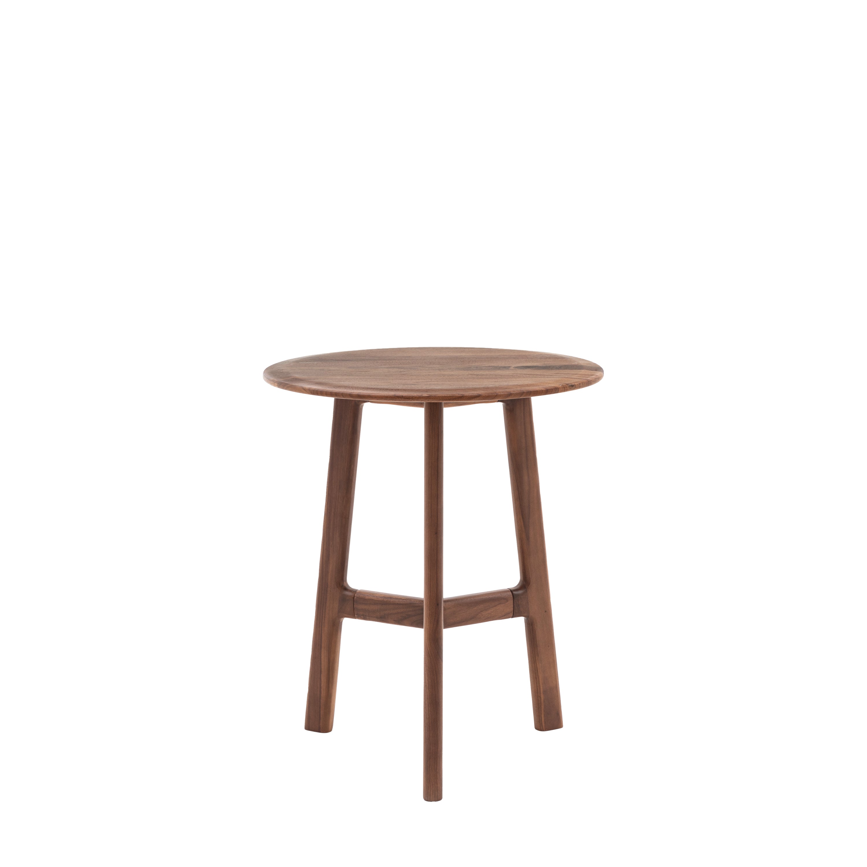 Madrid Round Side Table Walnut - Solid Walnut | Migo Interiors