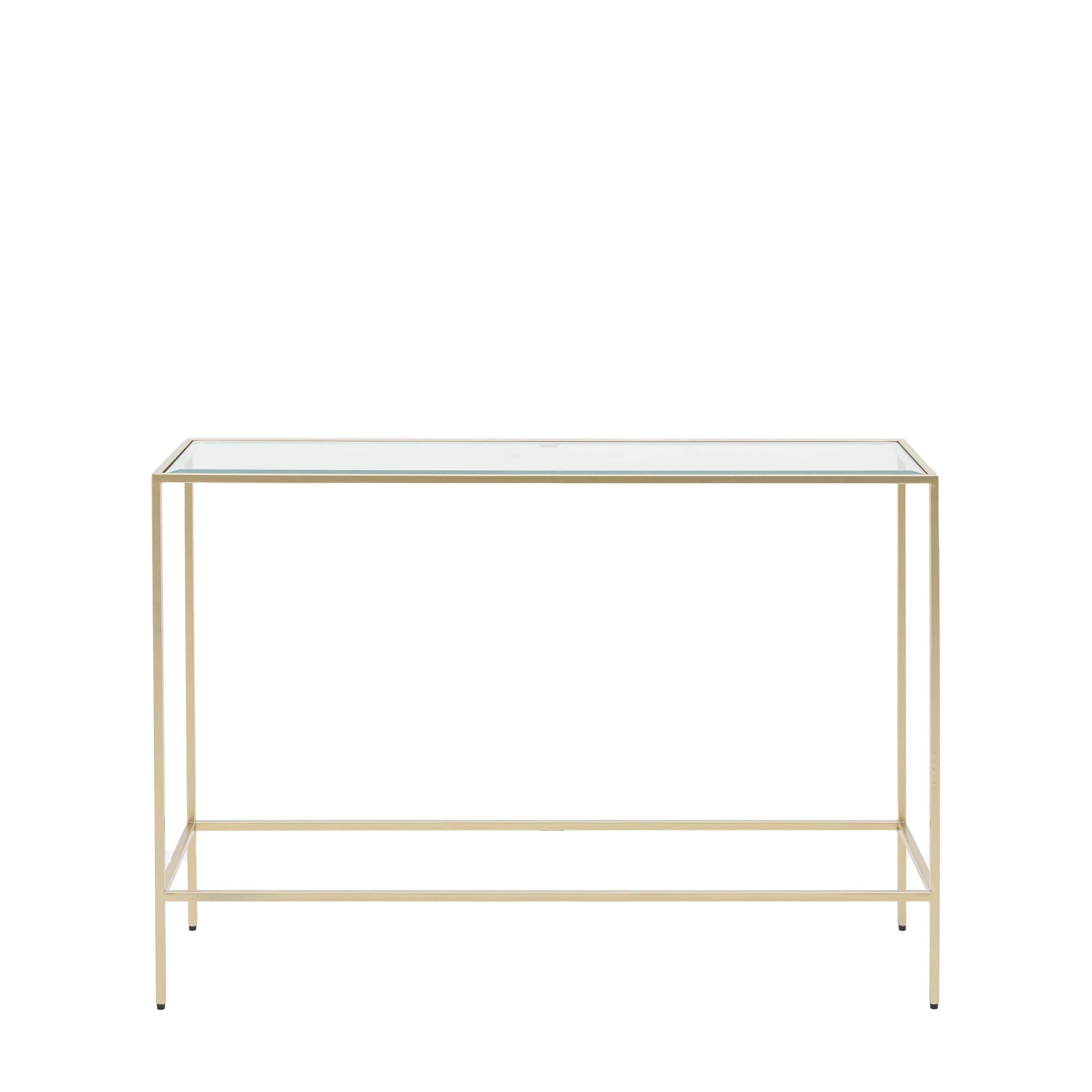 Rothbury Console Table Champagne - Glass / Iron | Migo Interiors