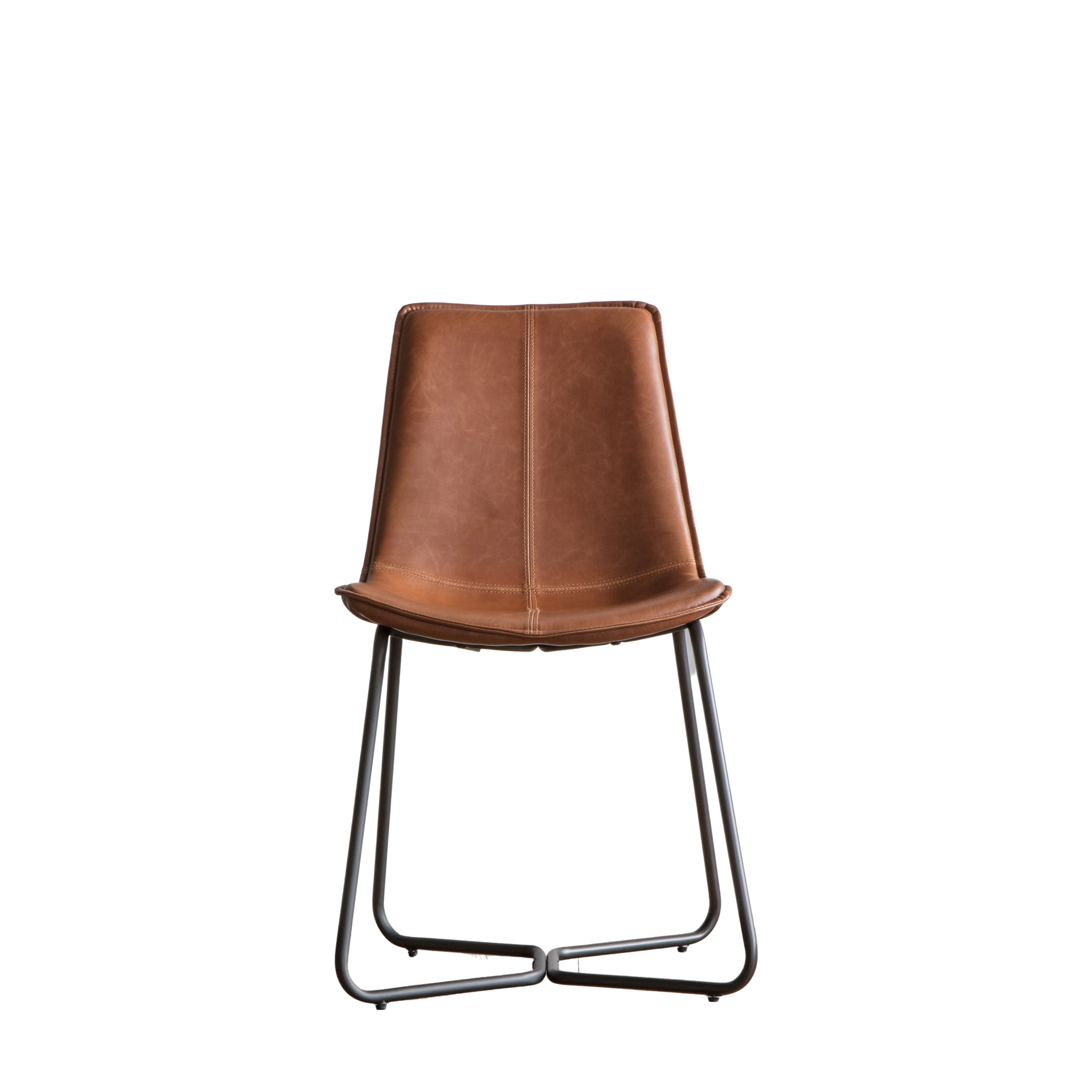 Hawking Chair Brown (2pk) - Metal / Plywood / PU / Foam | Migo Interiors