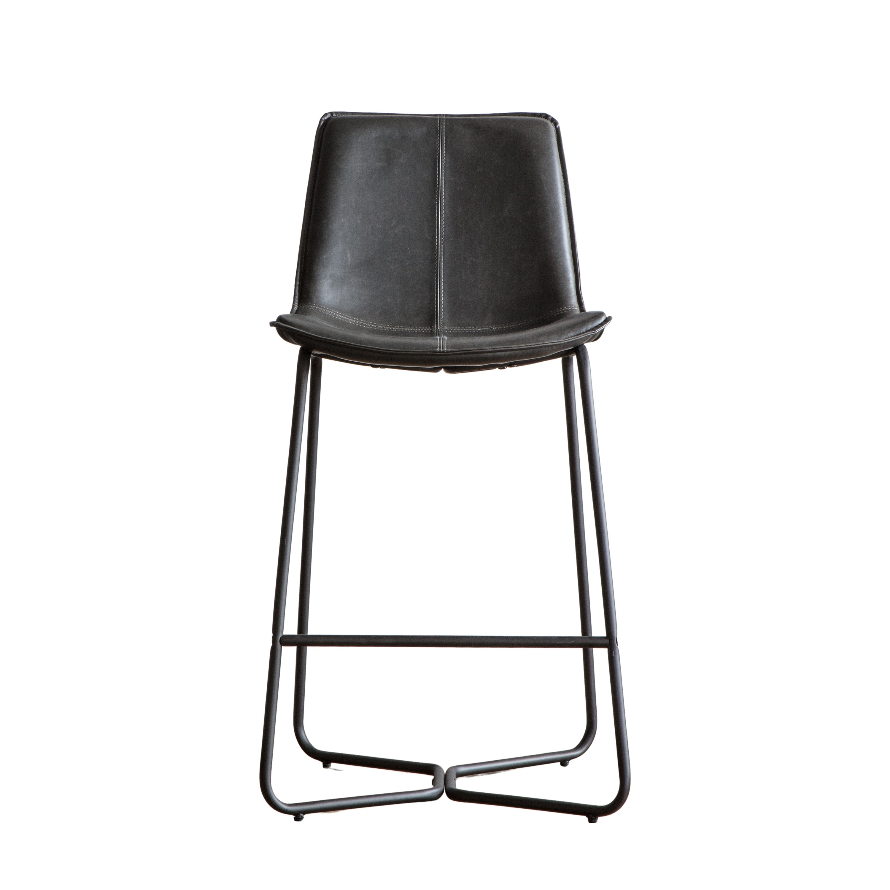 Hawking Stool Charcoal (2pk) - Metal / Plywood / PU / Foam | Migo Interiors
