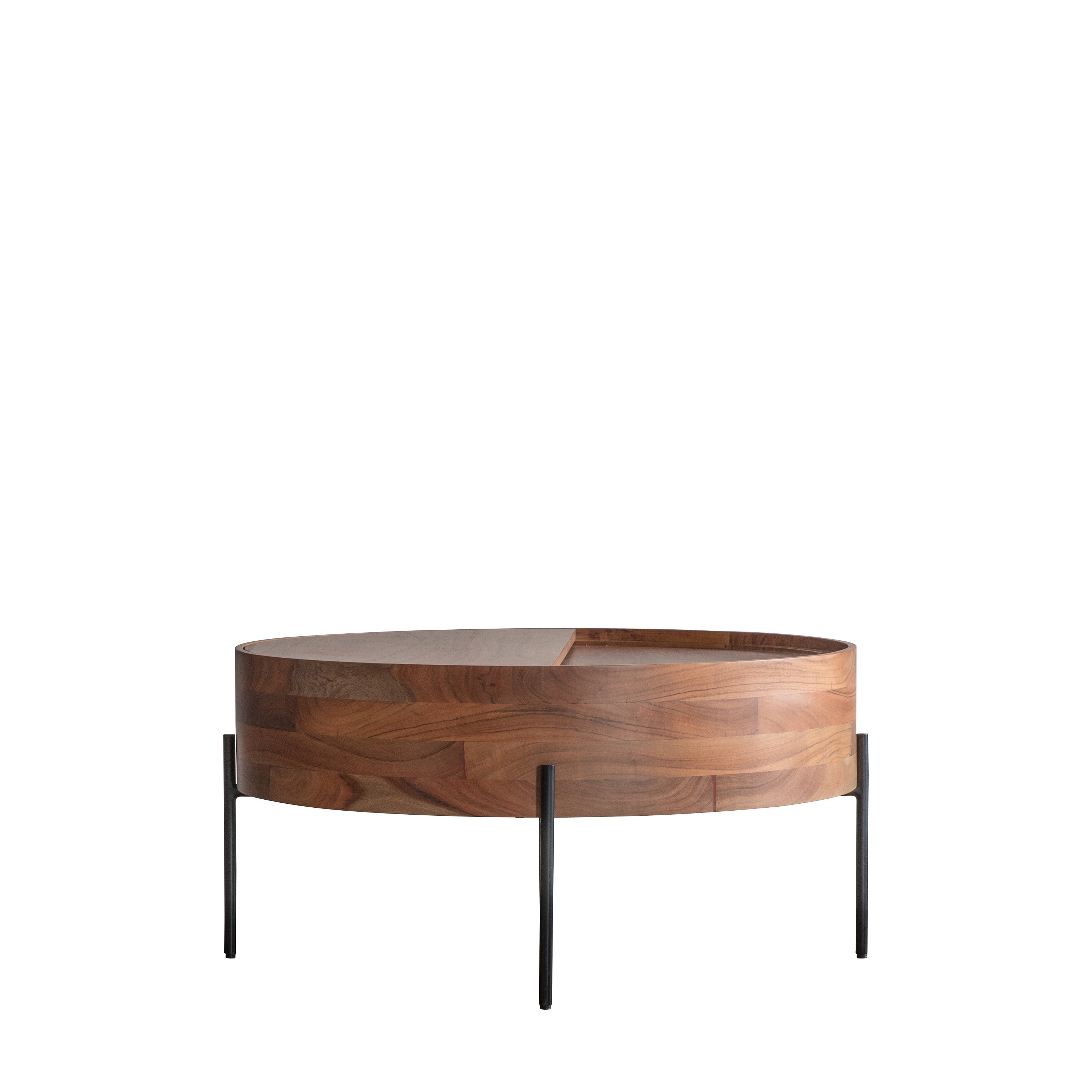 Risby Coffee Table - Acacia Wood / Veneered MDF / Iron | Migo Interiors