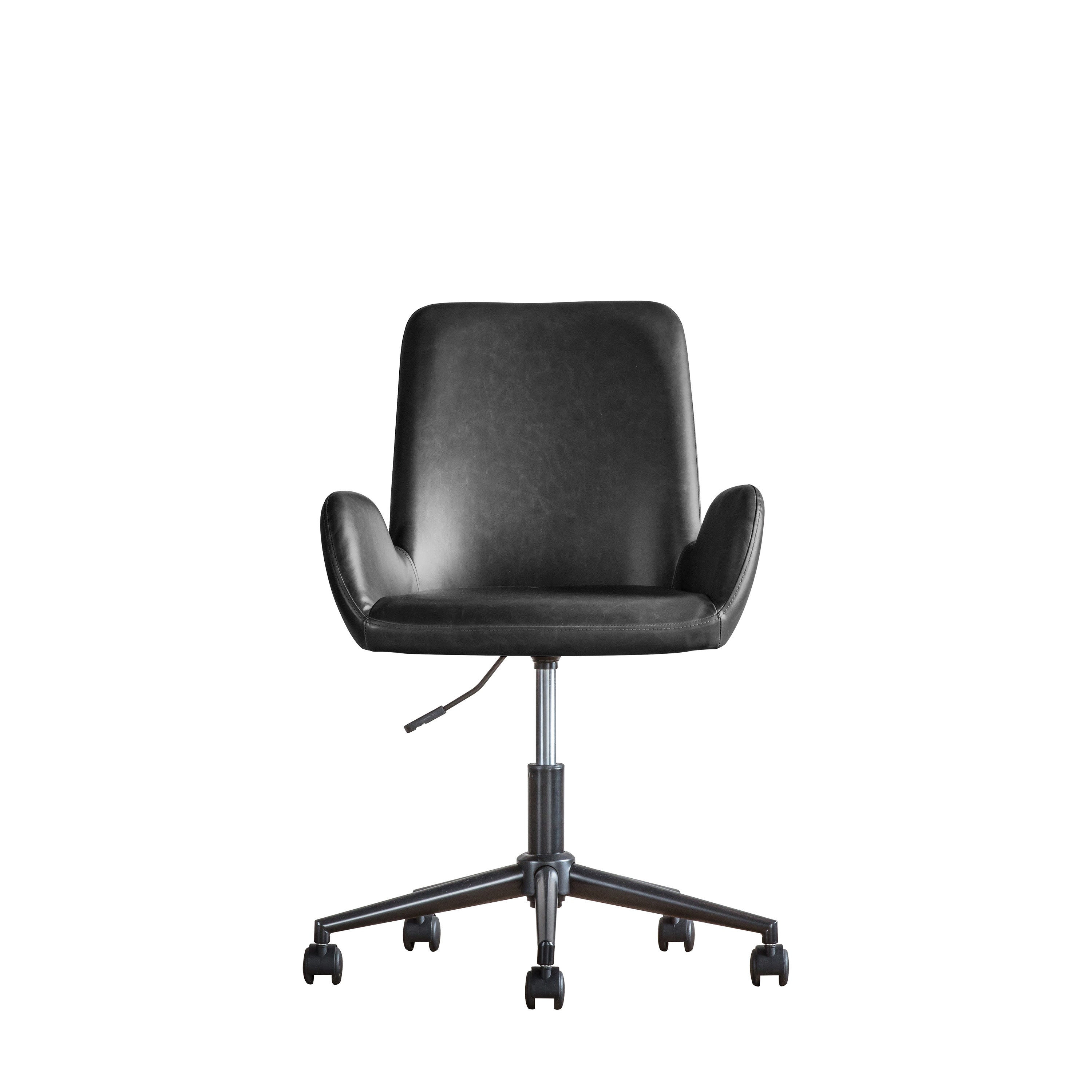 Faraday Swivel Chair Charcoal - Iron / Plywood /  PU / Foam / Nylon | Migo Interiors