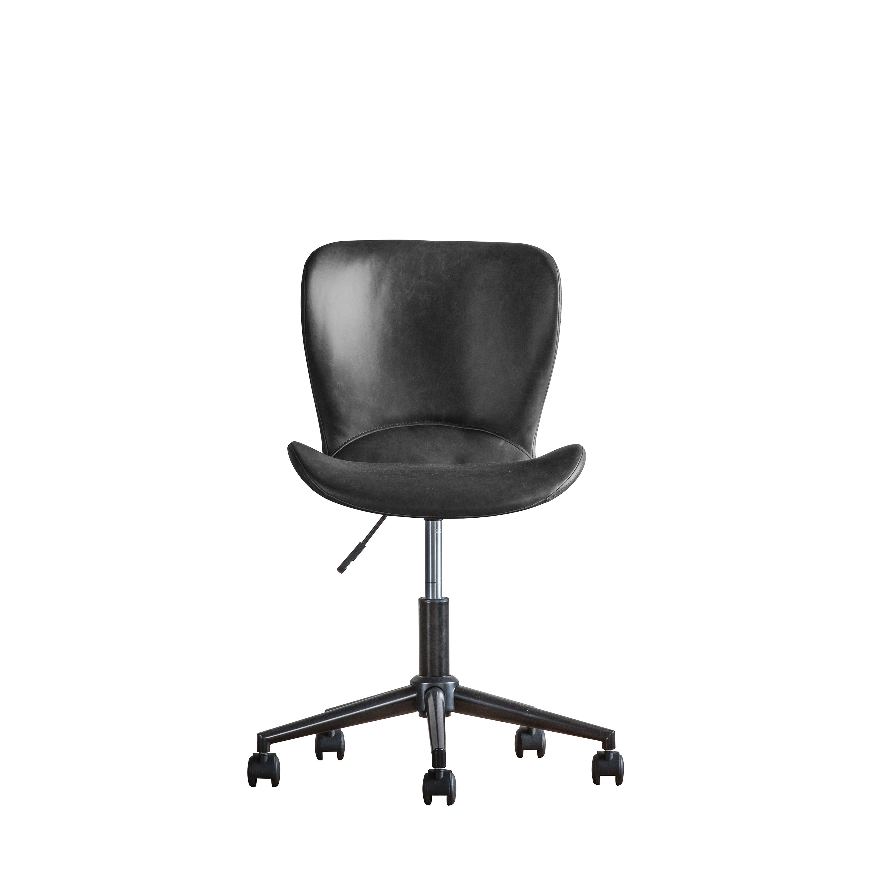 Mendel Swivel Chair Charcoal - Iron / Plywood / PU / Foam / Nylon | Migo Interiors