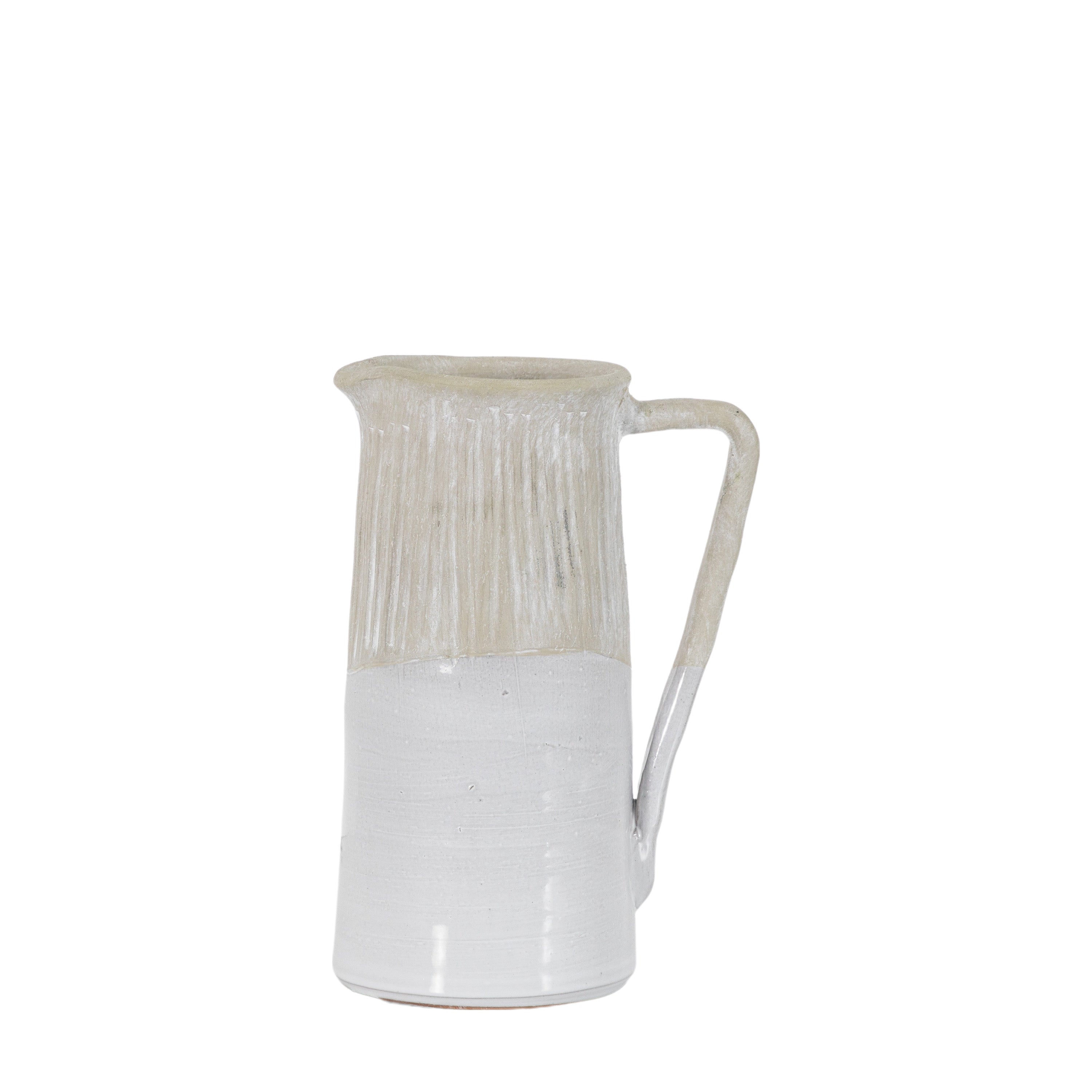 Moresk Jug Matt White Large - Stoneware | Migo Interiors