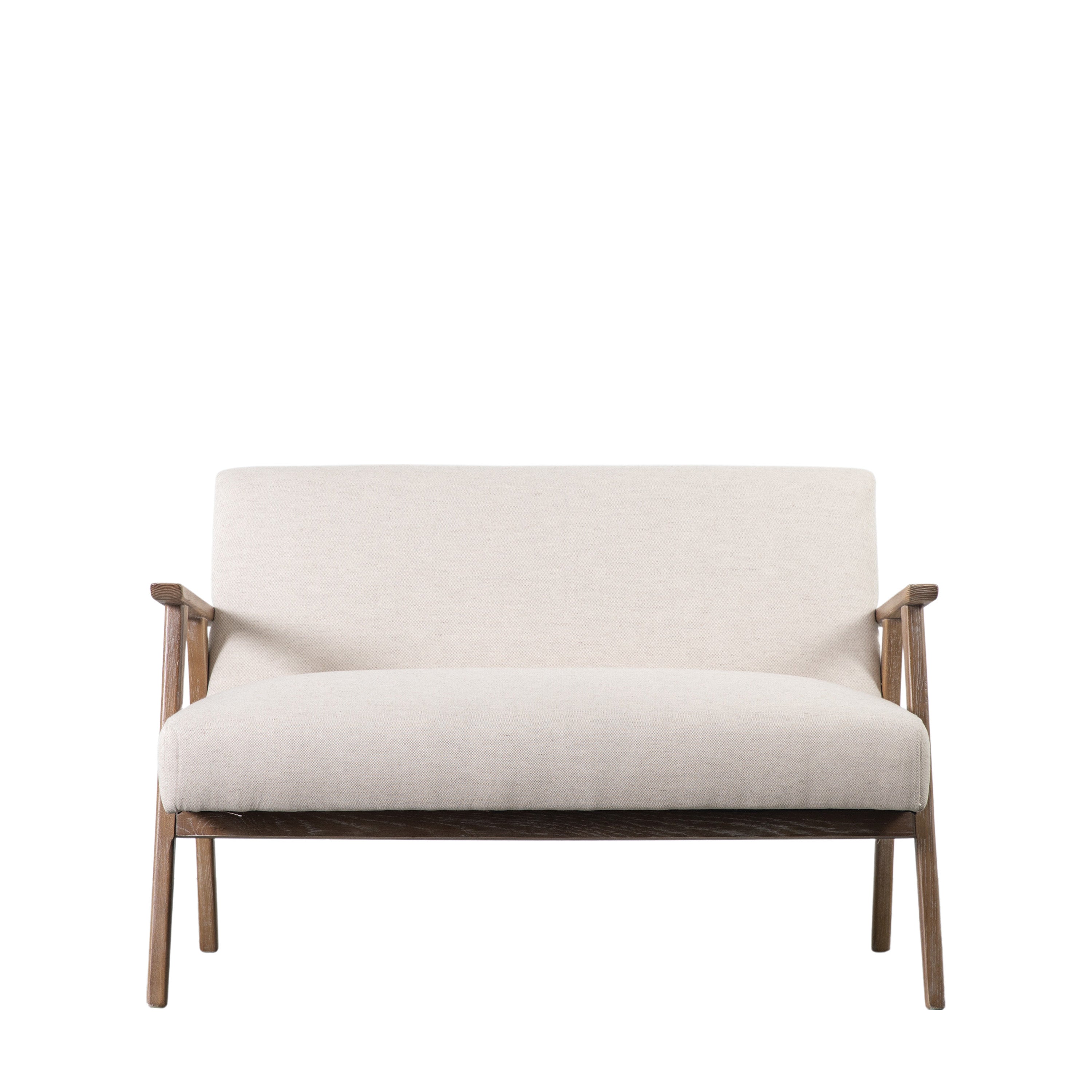 Neyland 2 Seater Sofa Natural Linen - Linen / Foam / Ash / Plywood | Migo Interiors