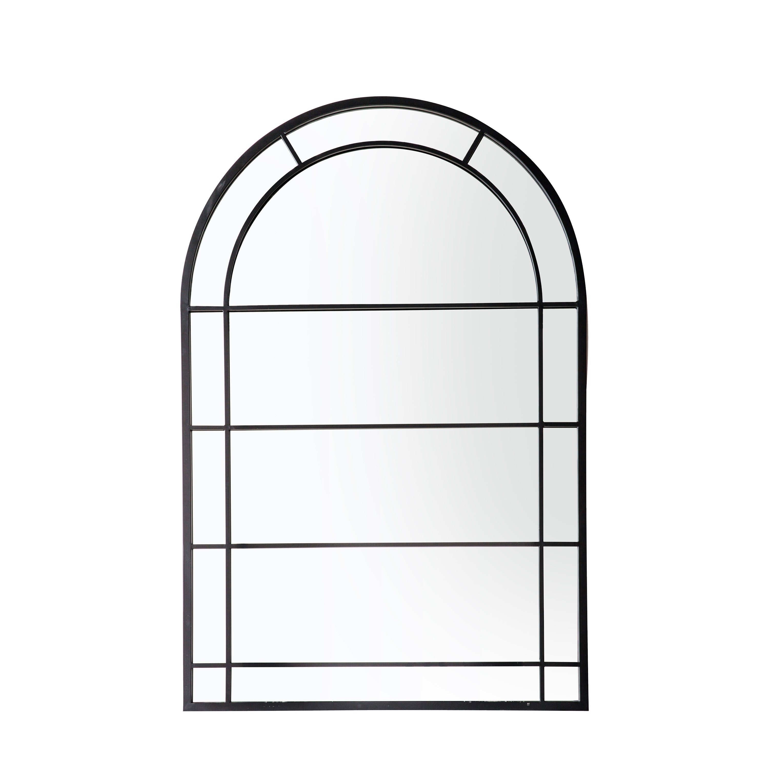 Pinden Outdoor Mirror Black - Iron / Glass / PVC | Migo Interiors