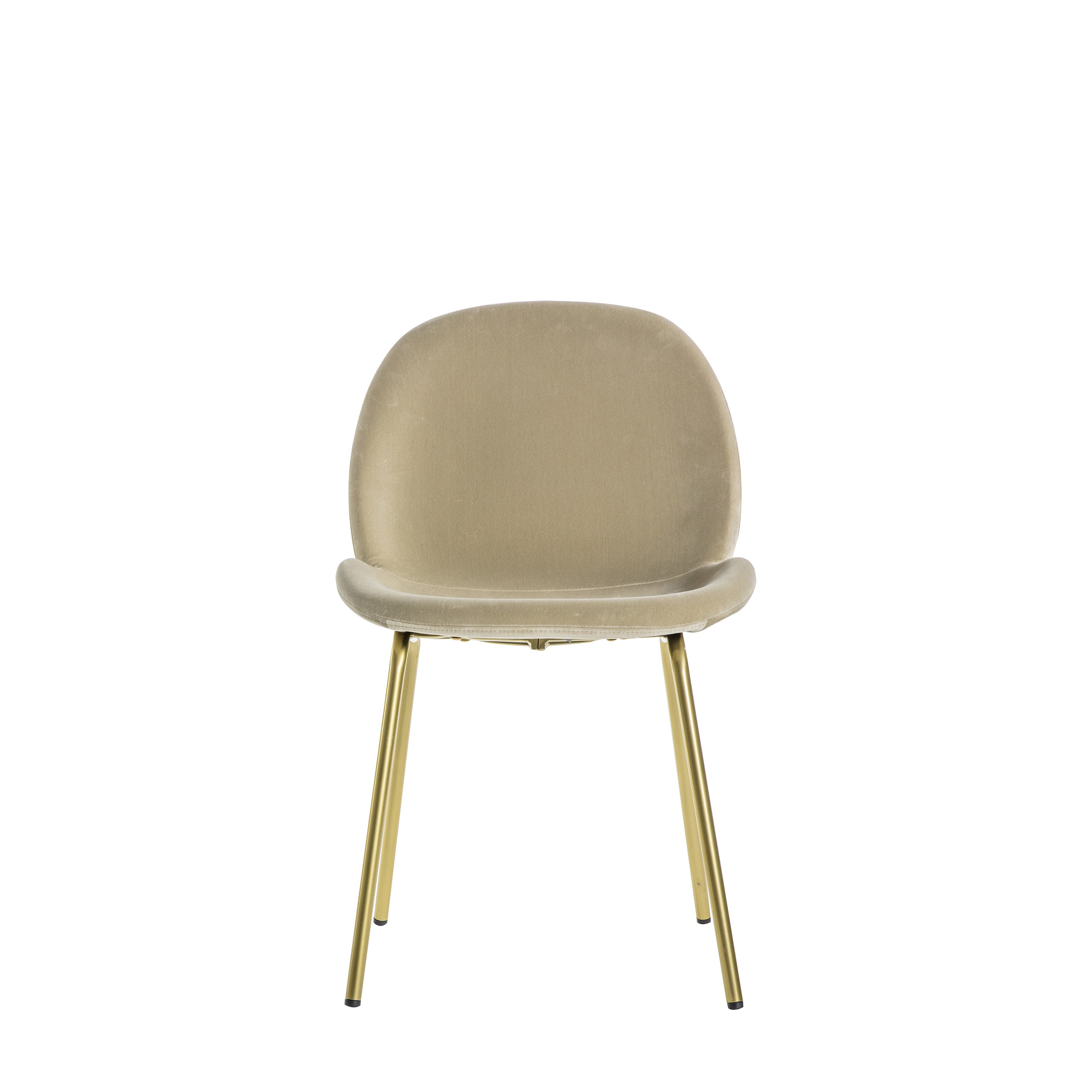 Flanagan Chair Oatmeal Velvet (2pk) - Steel / Plywood / Polyester | Migo Interiors