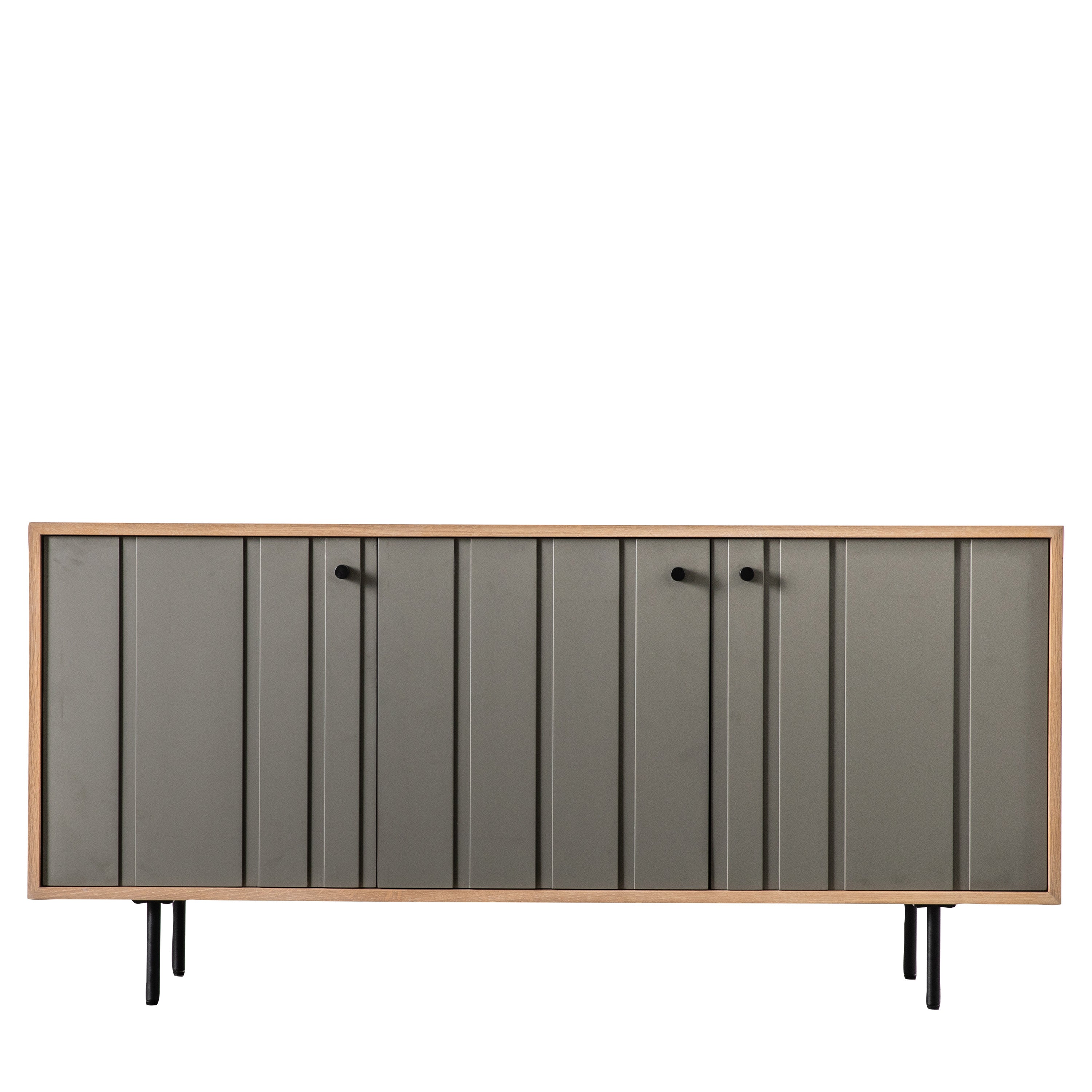 Fuji 3 Door Sideboard - Oak / Steel / MDF | Migo Interiors