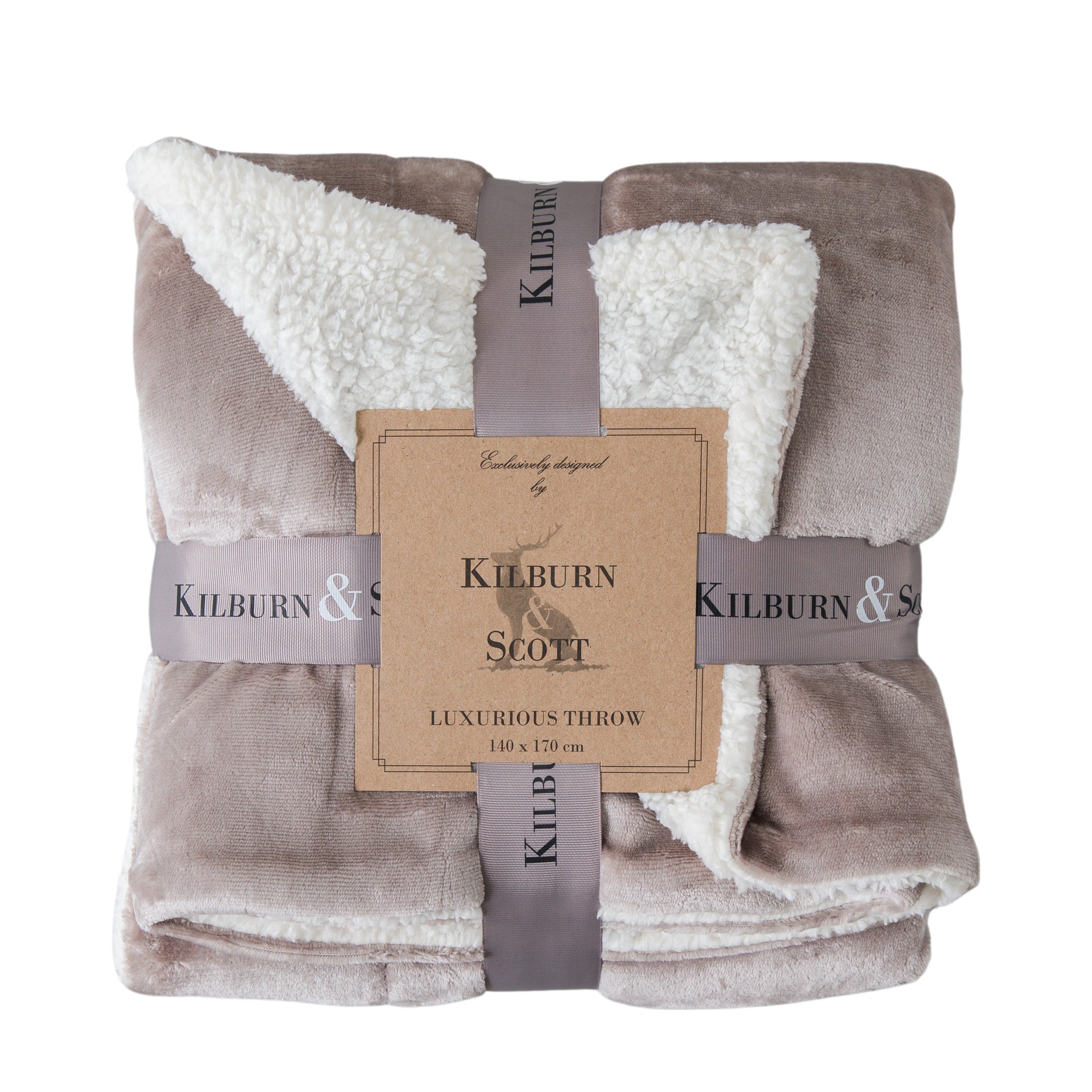 Sterling Sherpa Throw Neutral - Polyester | Migo Interiors