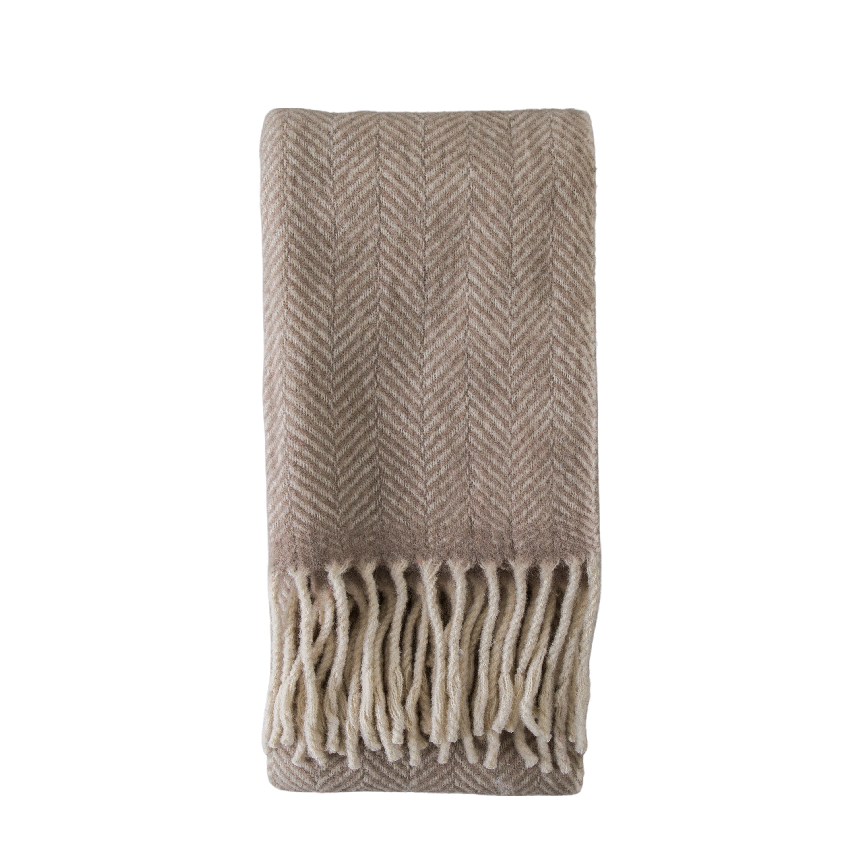 Wool Throw Taupe - Wool | Migo Interiors