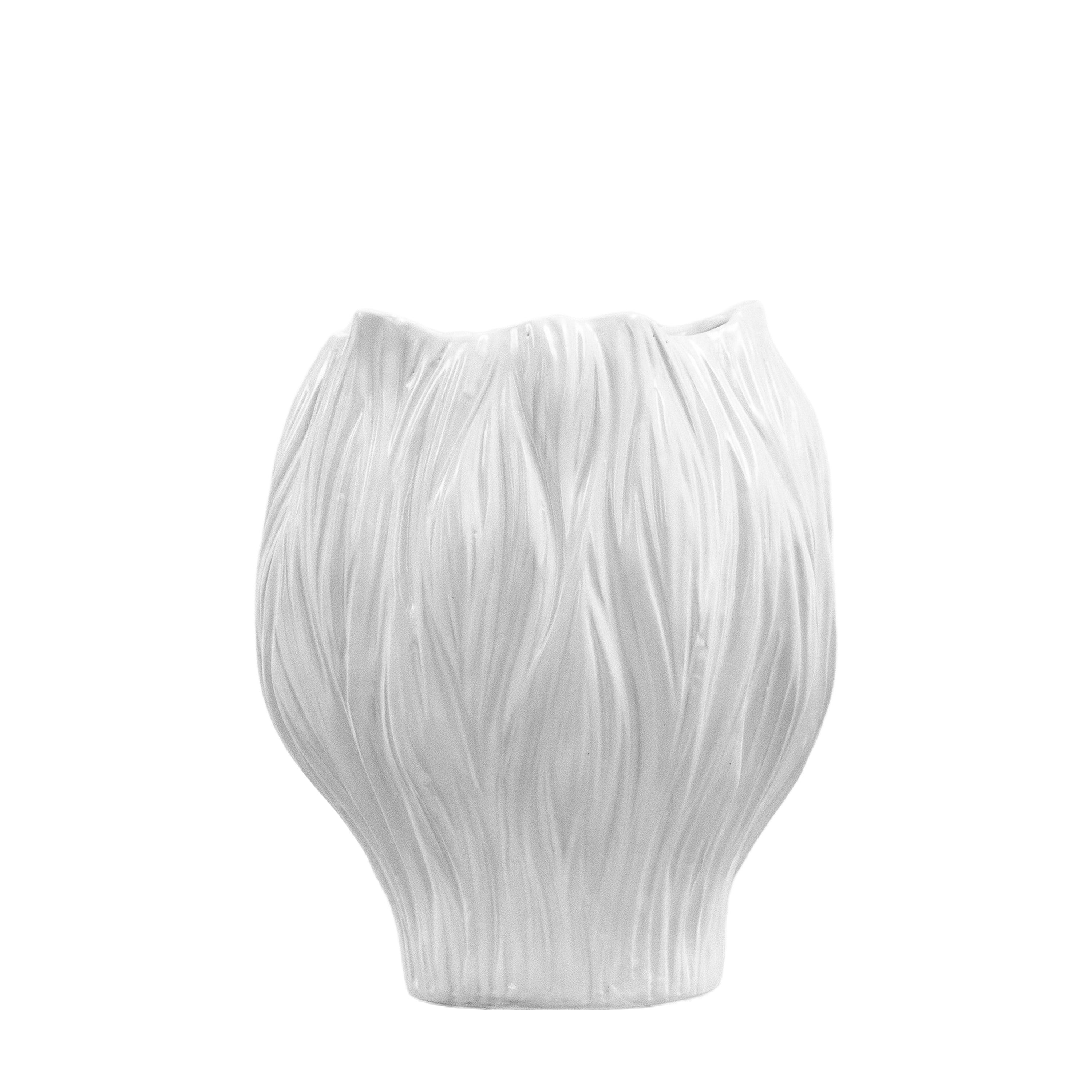 Flora Vase Large White - Clay | Migo Interiors