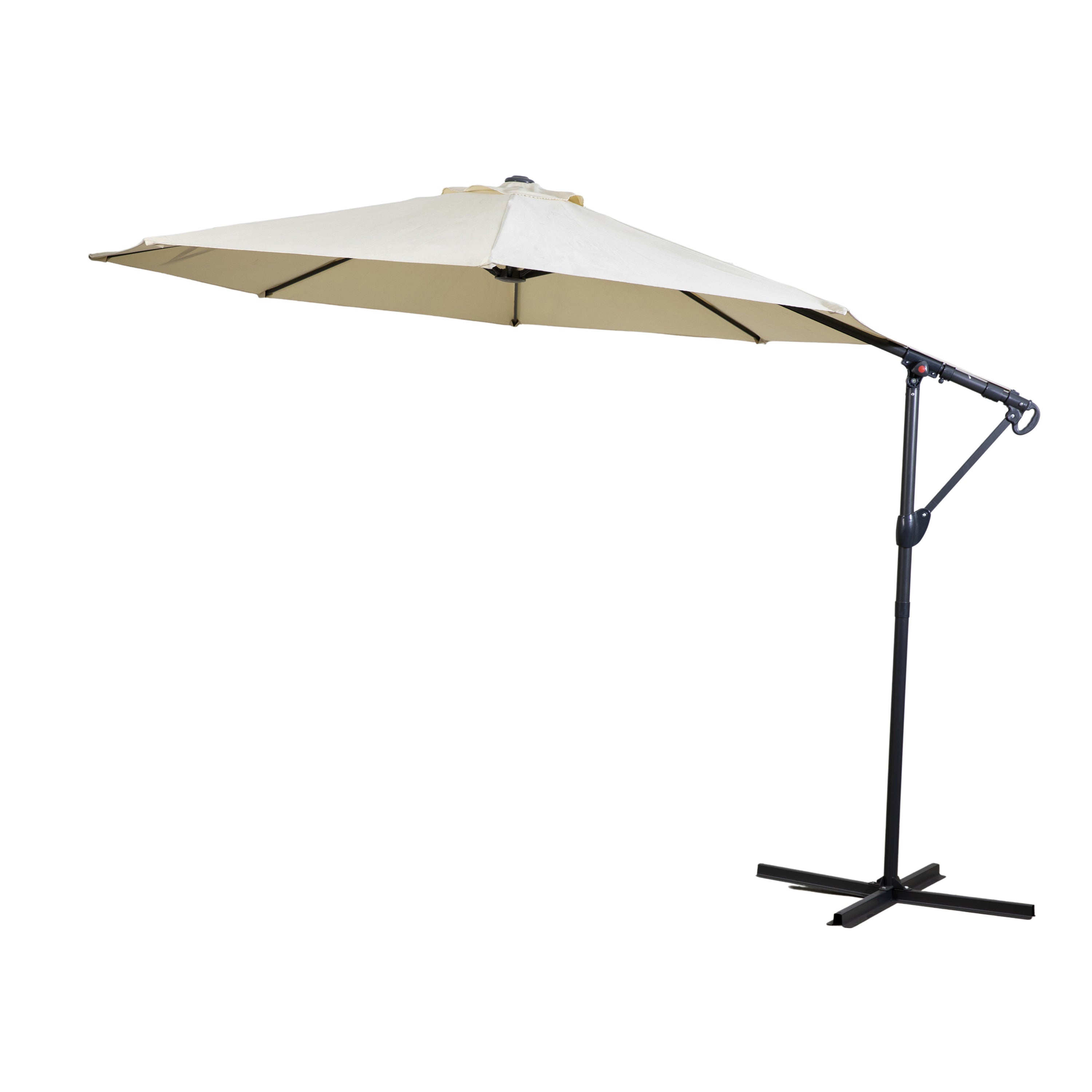 Vazzano 3m Cantilever Parasol Cream - Polyester/ Steel / Aluminium / Polypropolyne | Migo Interiors