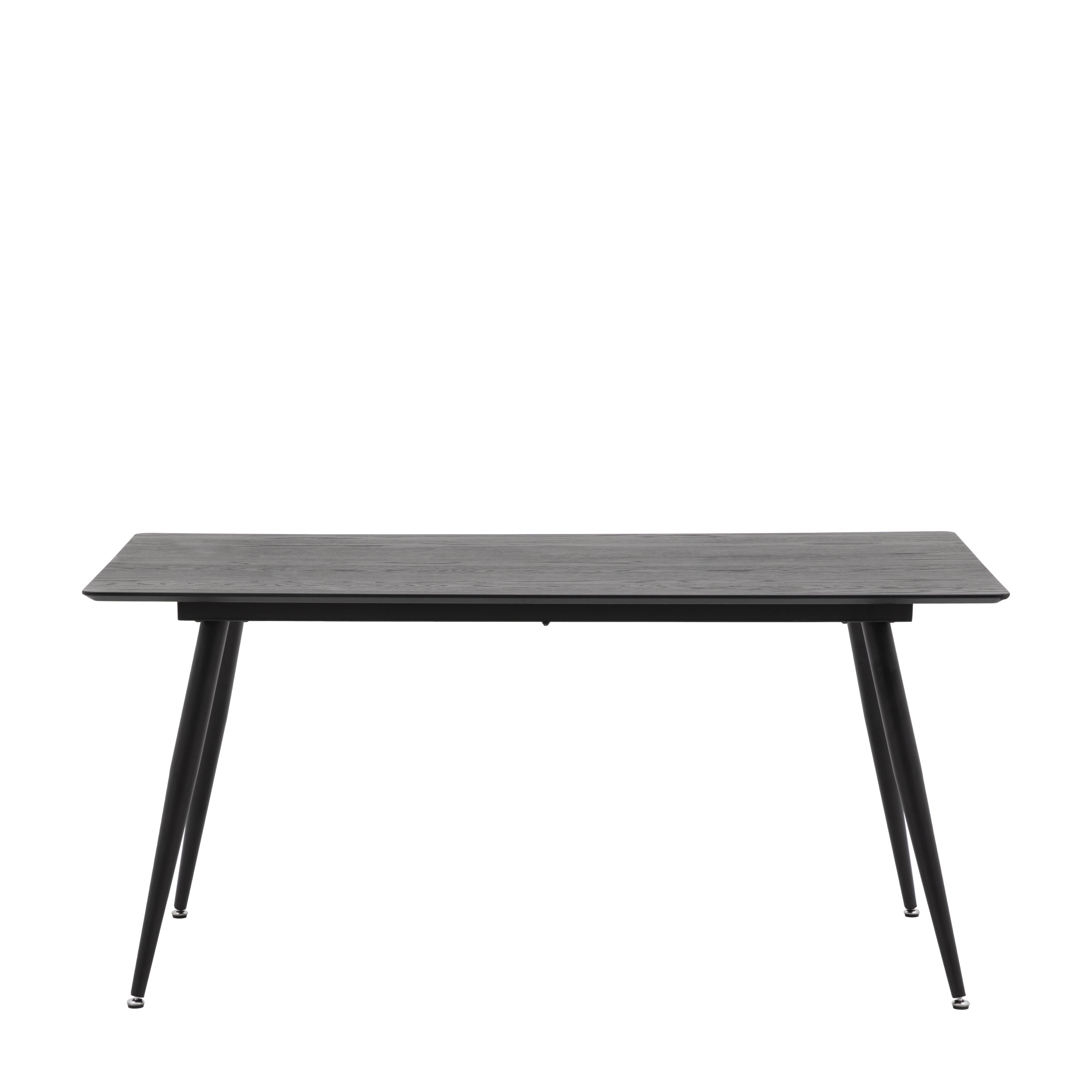 Astley Dining Table Black - MDF / Oak Veneer / Iron | Migo Interiors