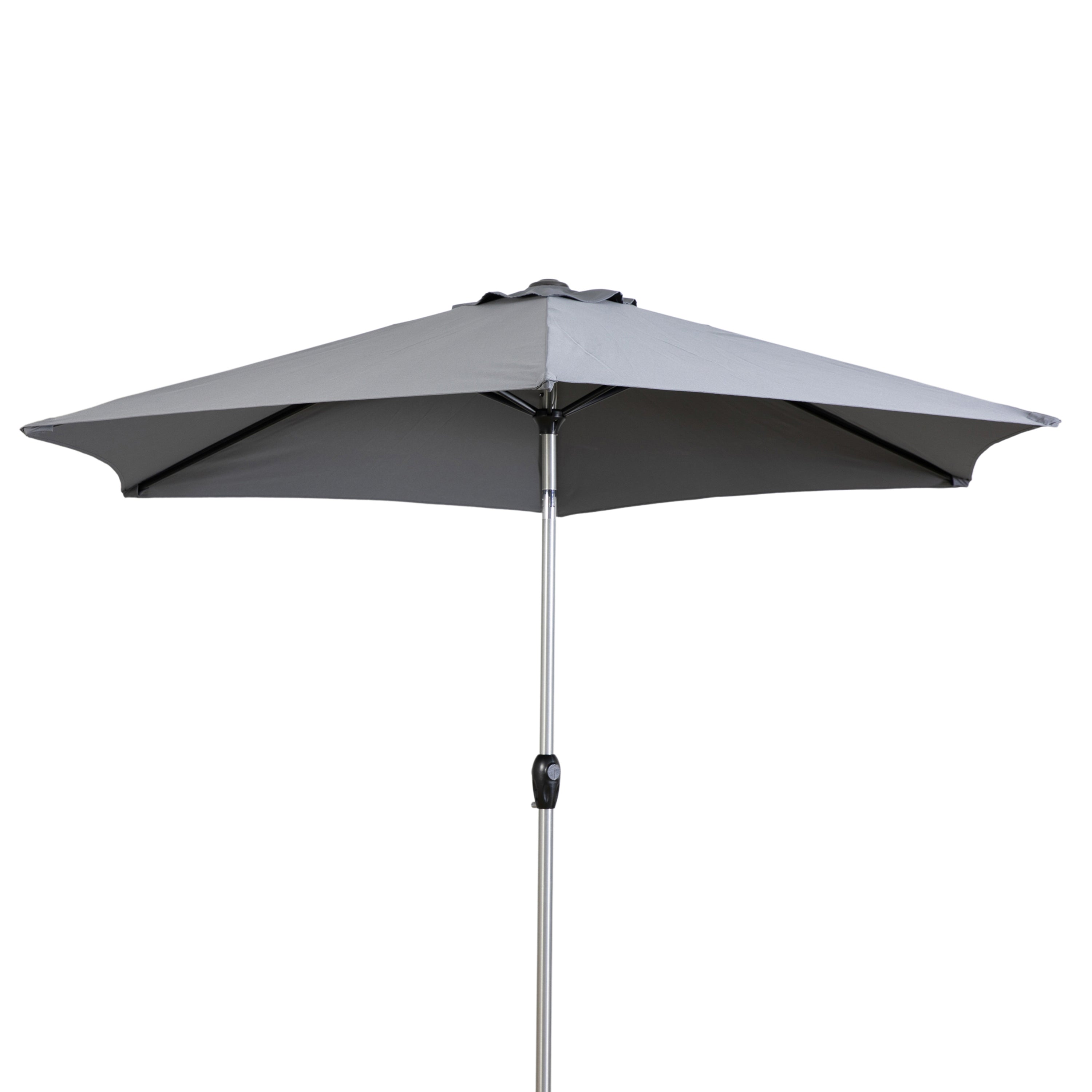 Vazzano 2.7m Parasol Grey - Polyester / Aluminium / Steel / Polypropolyne | Migo Interiors