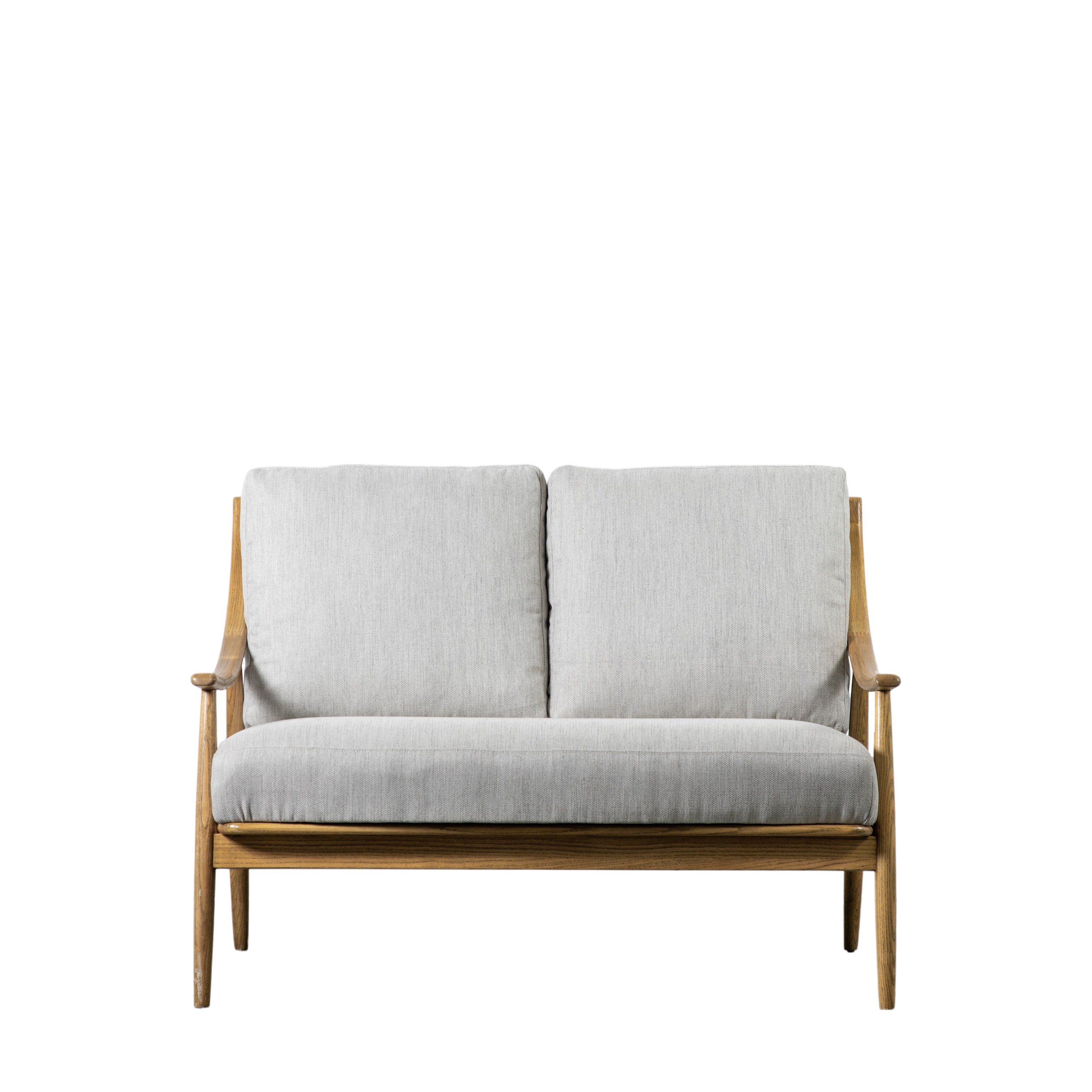 Reliant 2 Seater Sofa Natural Linen - Ash / Plywood / FR Foam / Polyfibre / Polyester Fabric | Migo Interiors