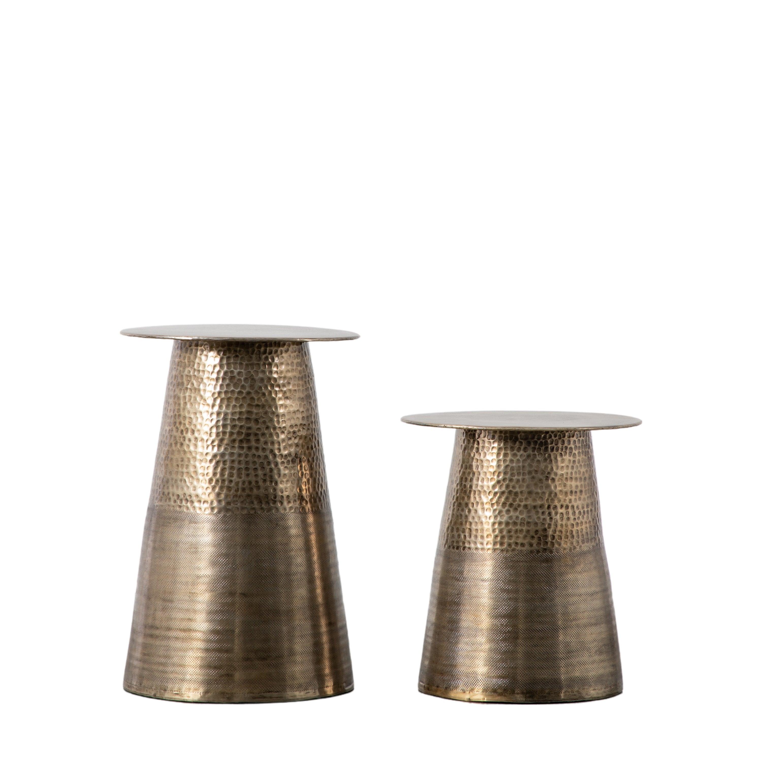 Langley Side Table Set of 2 /580mm - Aluminium / Iron | Migo Interiors