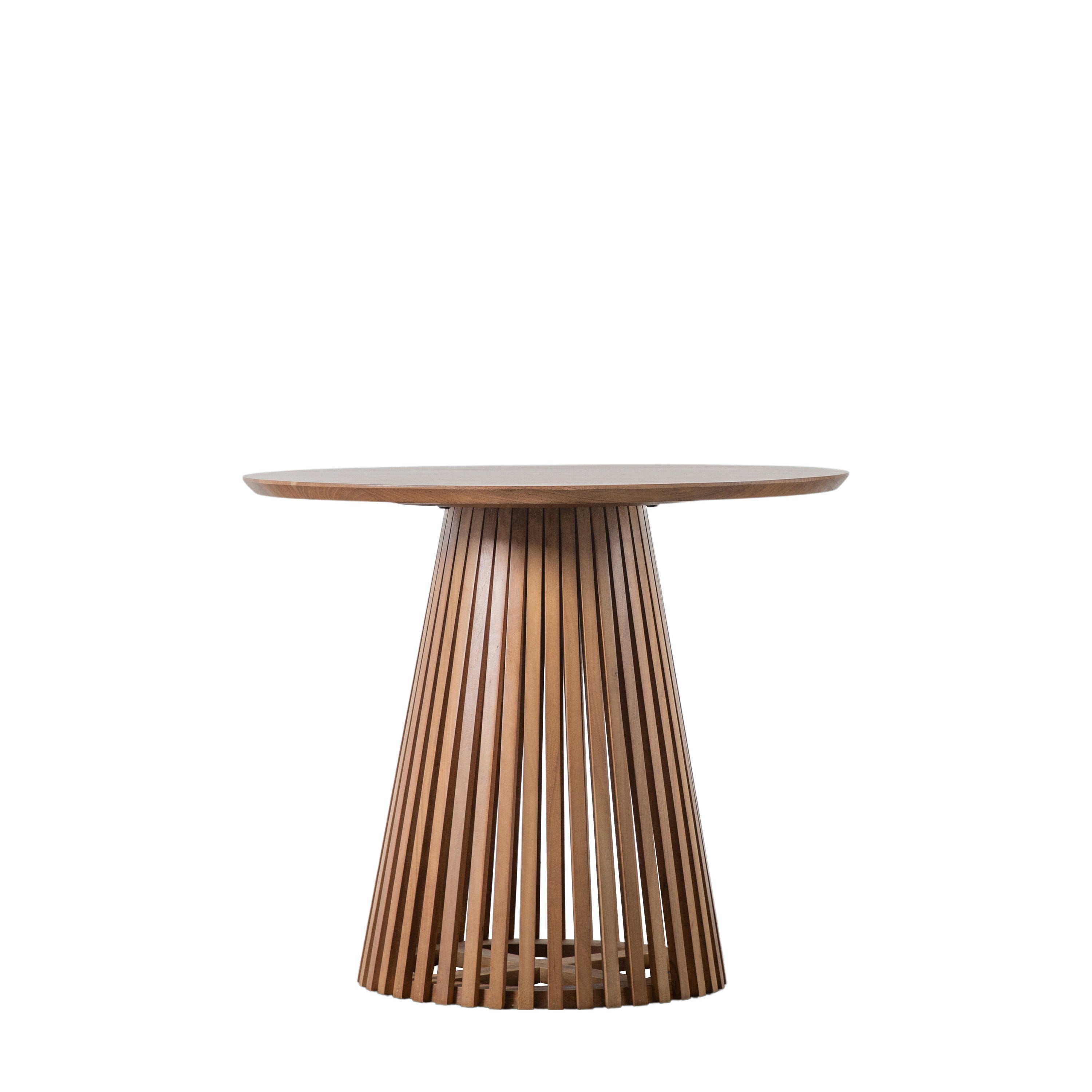 Brookland Slatted Dining Table - Acacia Wood / Iron / MDF | Migo Interiors