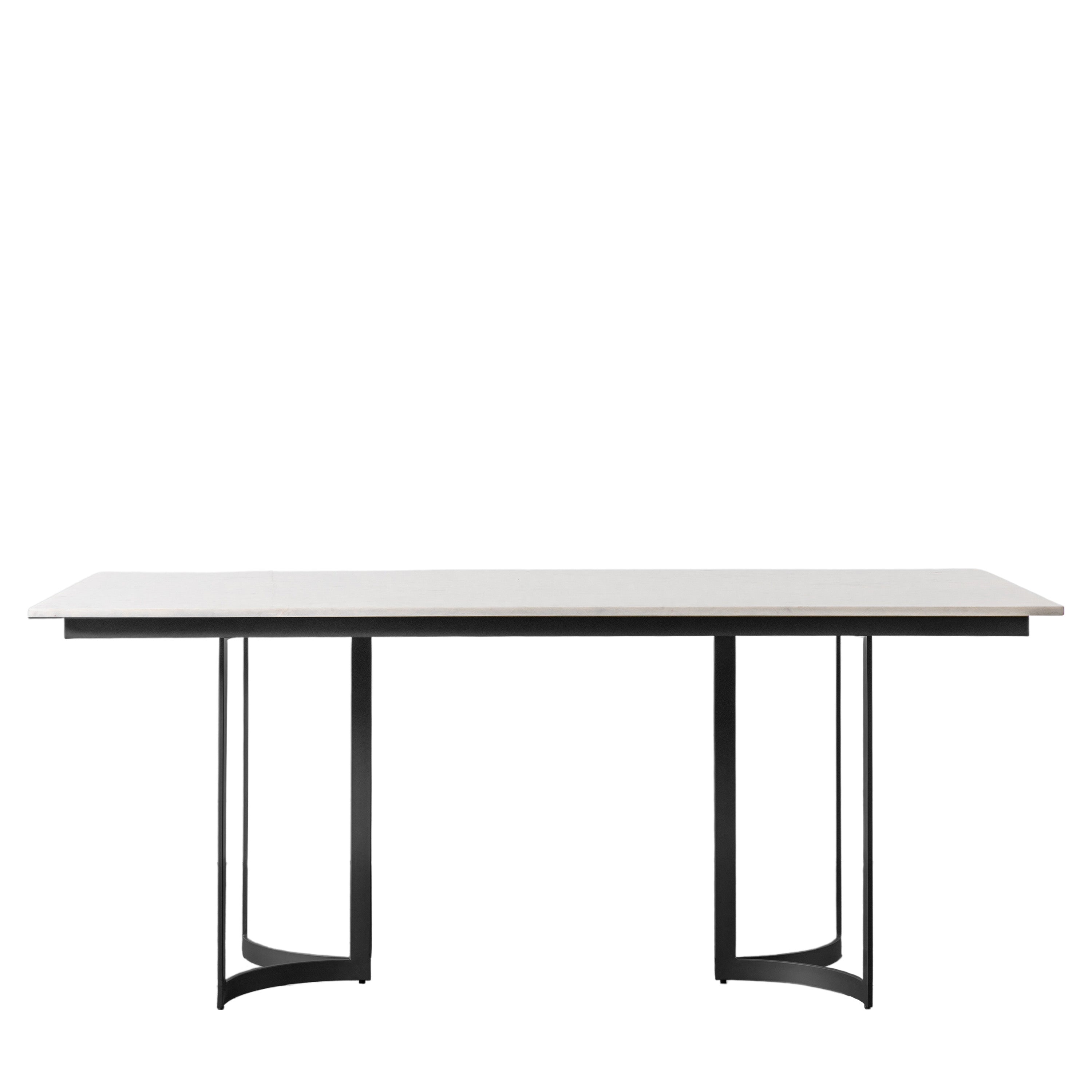 Everton Dining Table Black - Stone / Iron / MDF | Migo Interiors
