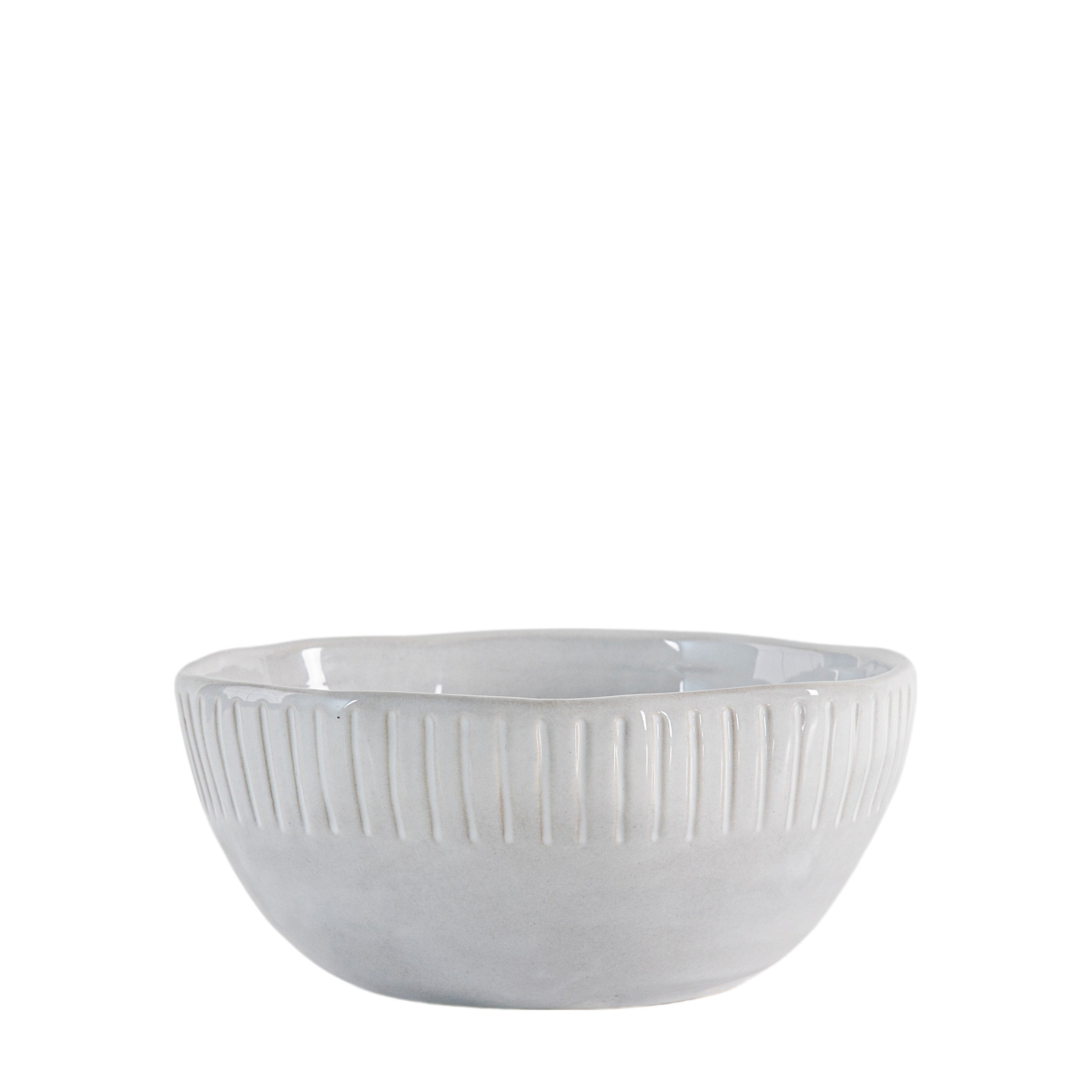 Organic Ridged Bowl White (4pk)
