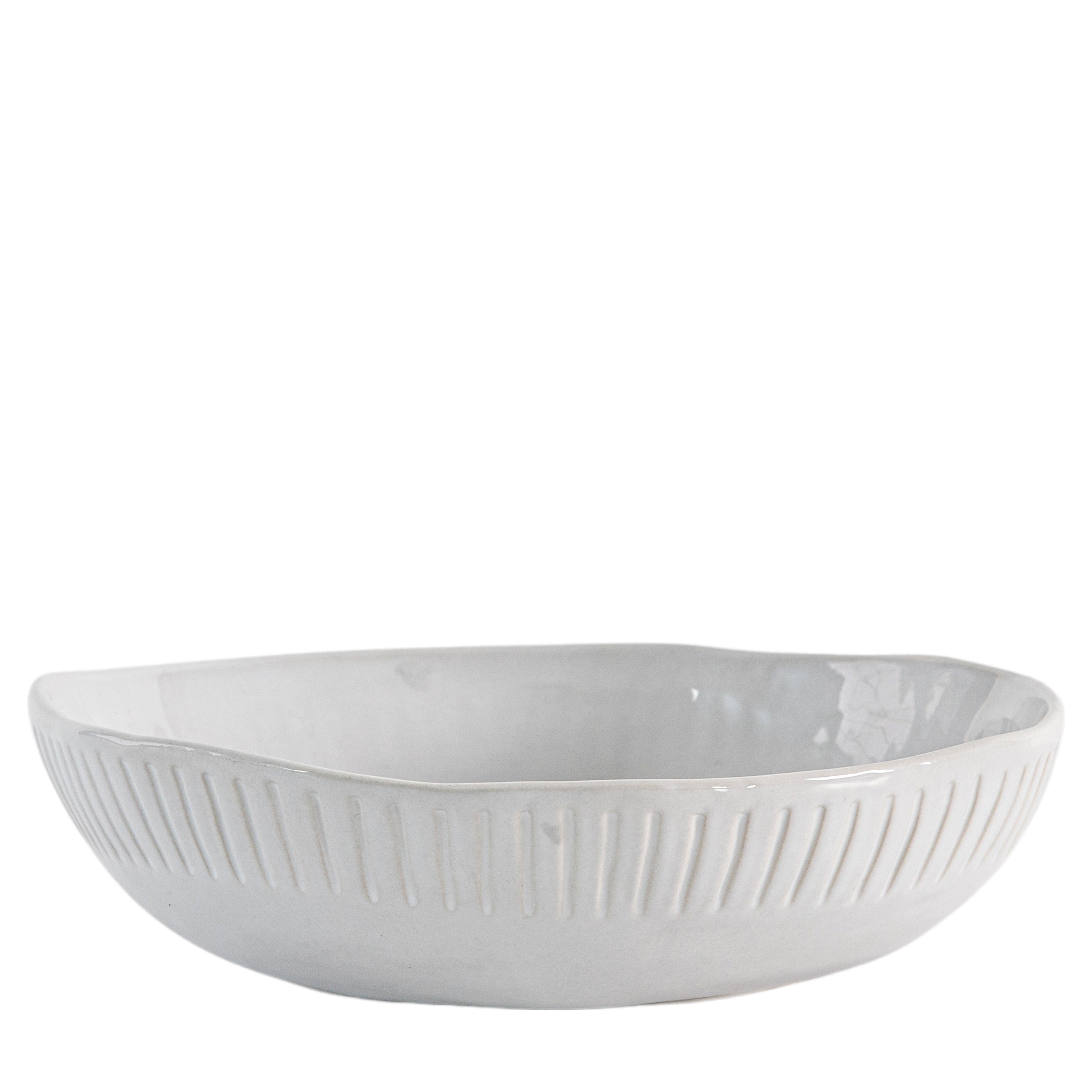 Organic Ridged Pasta Bowl White (4pk)