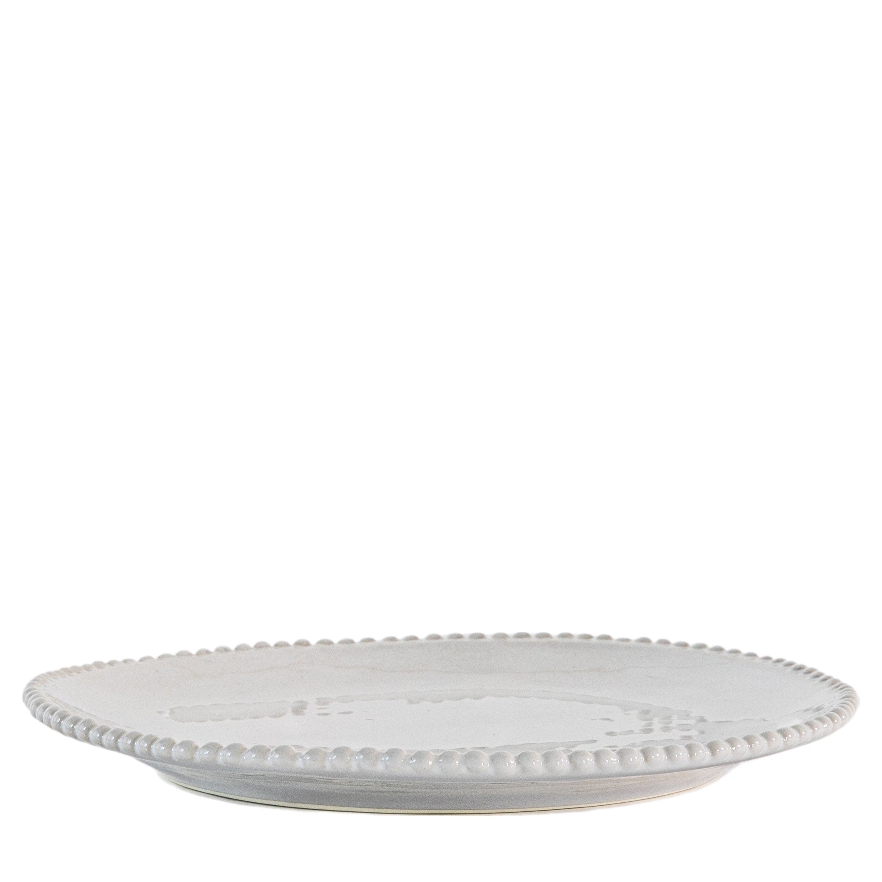 Organic Beaded Side Plate White (4pk) D220mm