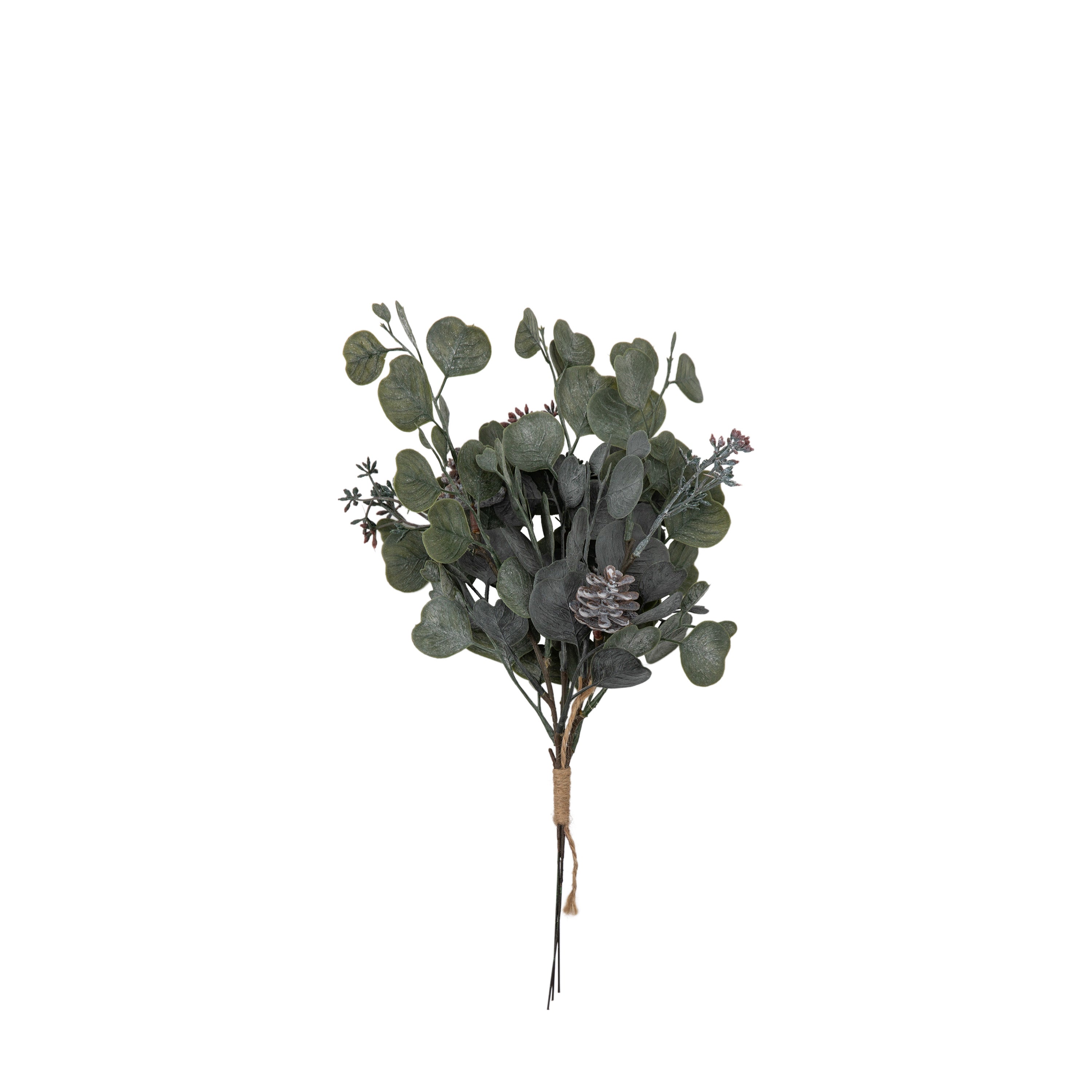 Seeded Eucalyptus Bundle Dusky Green (3pk) H410mm - PE | Migo Interiors