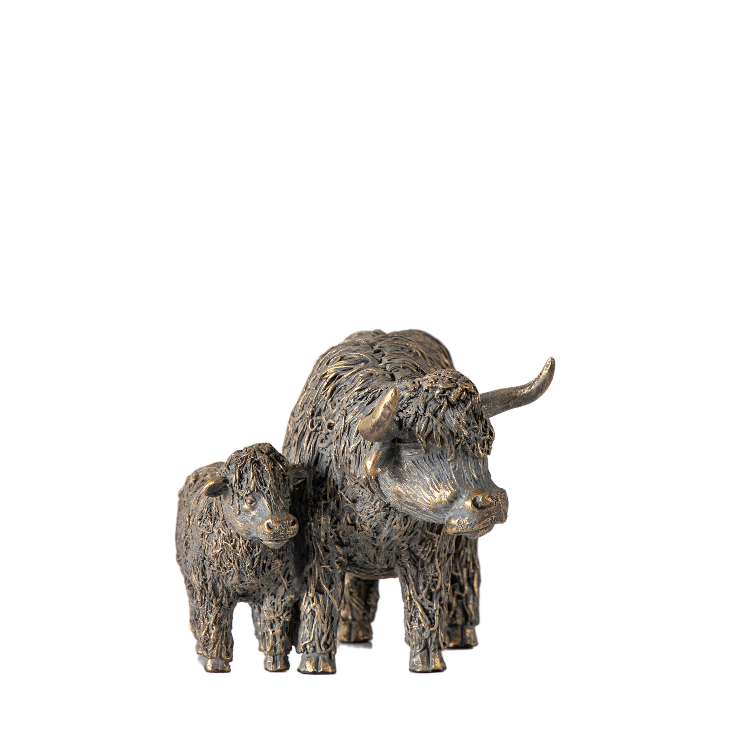 Highland Cow Mum & Calf - Polyresin | Migo Interiors