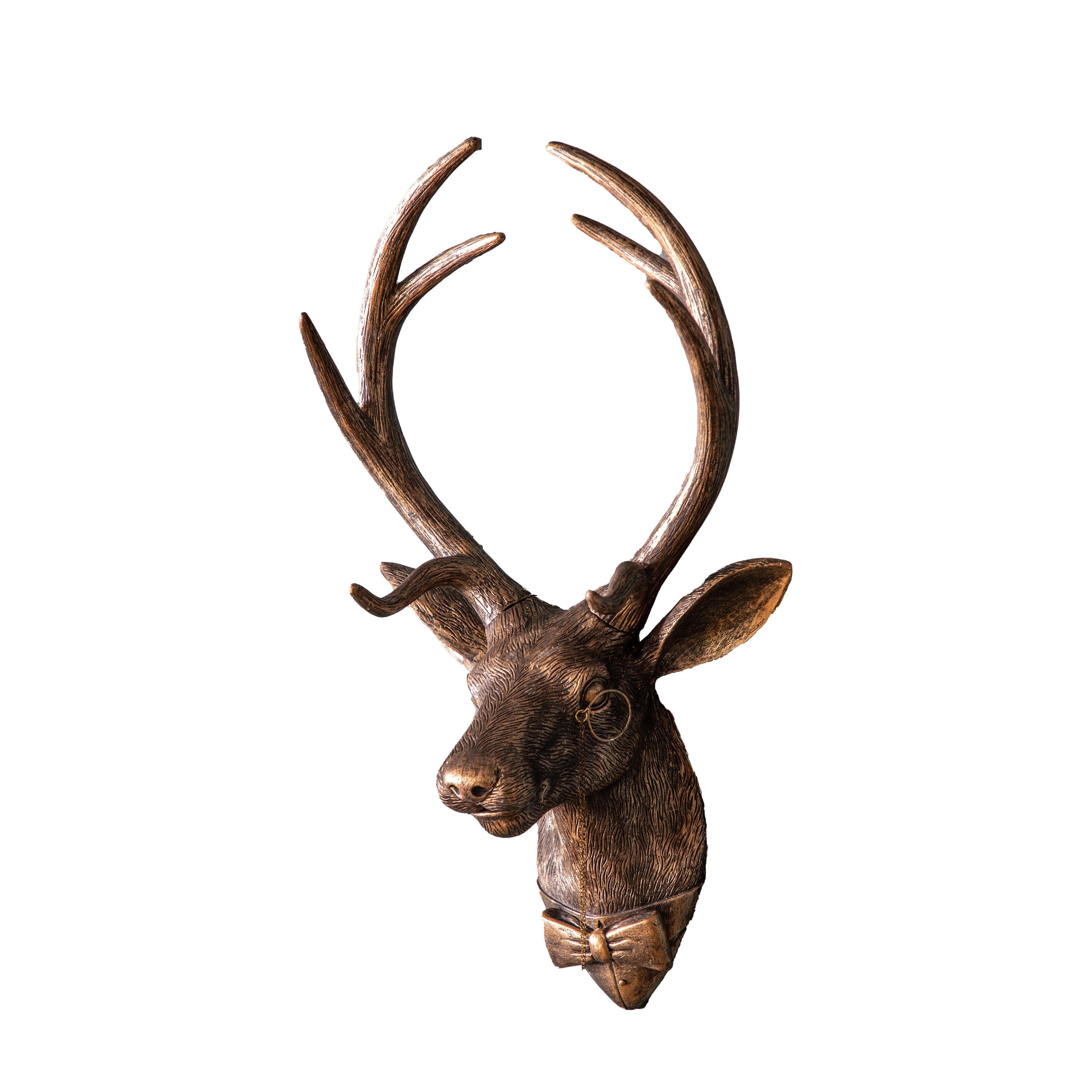 Sir Cameron Stag Wall Decor Bronze - Polyresin / Iron | Migo Interiors