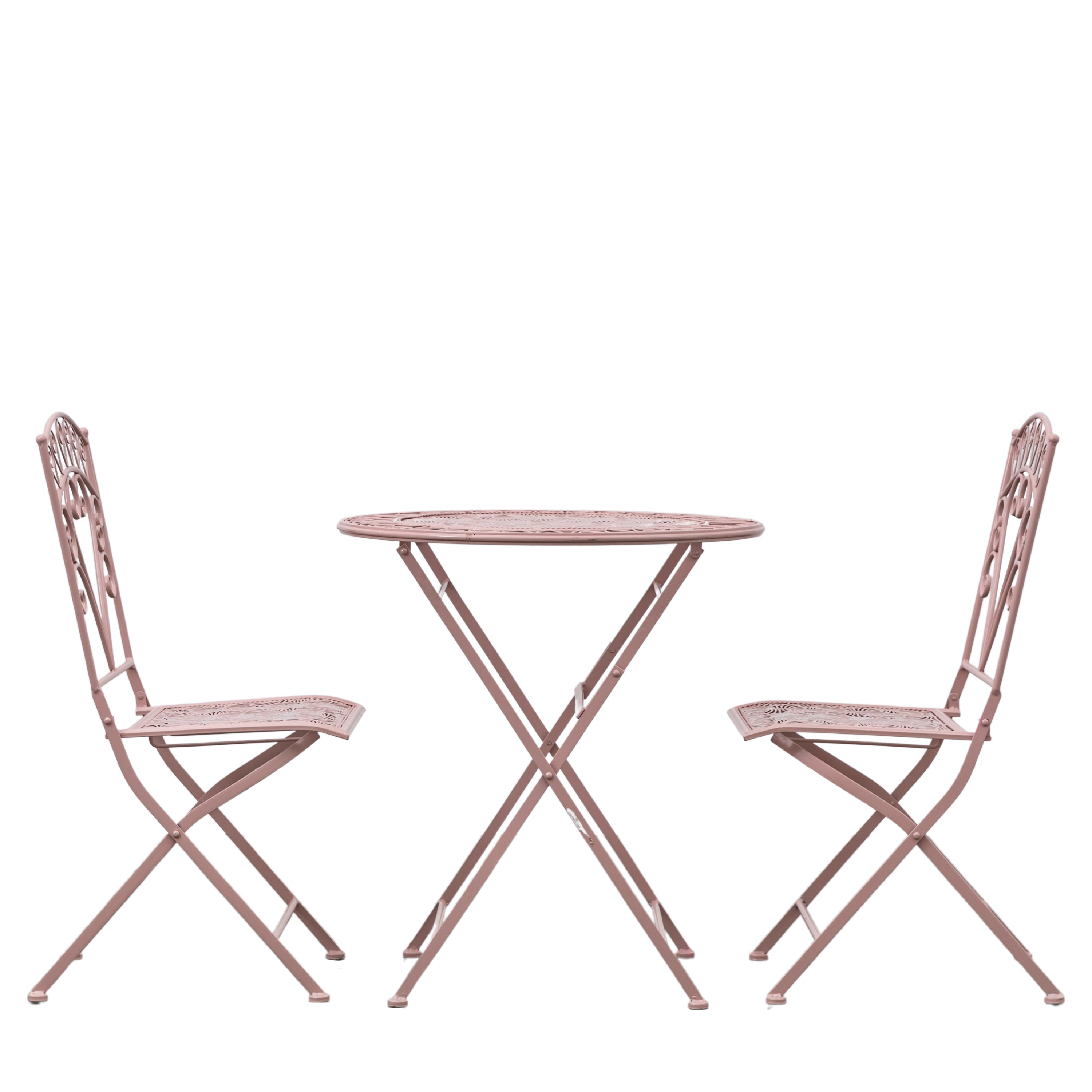 Brindisi 2 Seater Bistro Set Pink - Iron | Migo Interiors