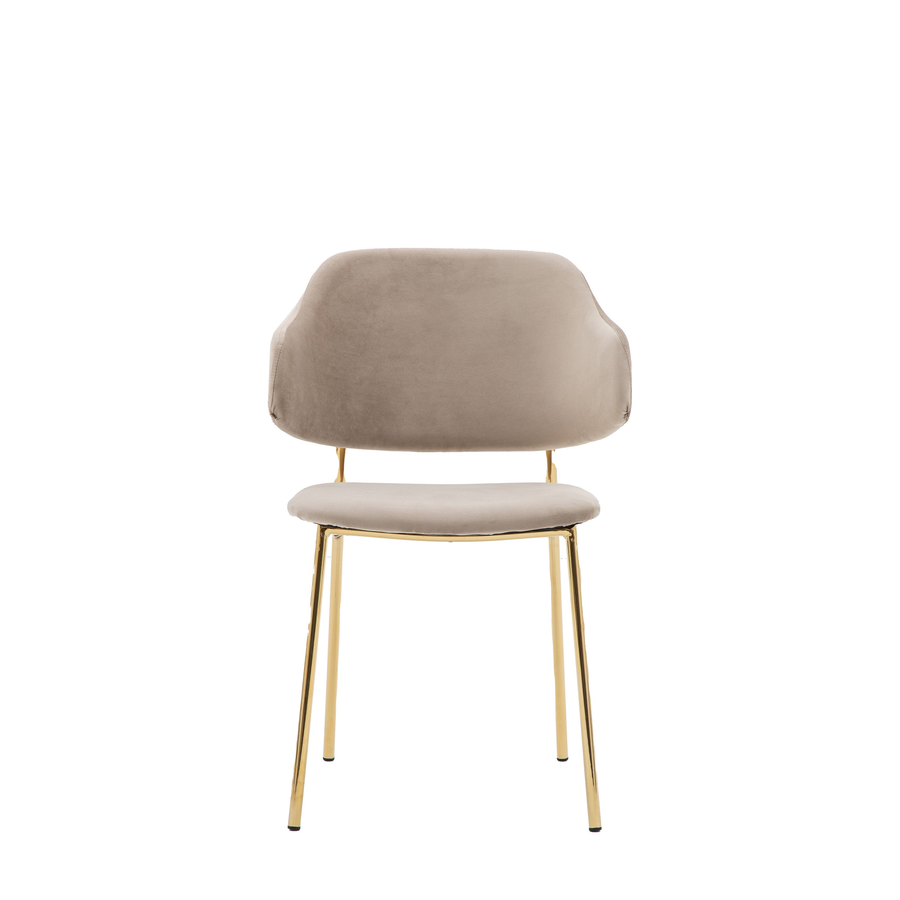 Whitehall Dining Chair Taupe (2pk) - Iron / Polyester / Plywood / Foam | Migo Interiors