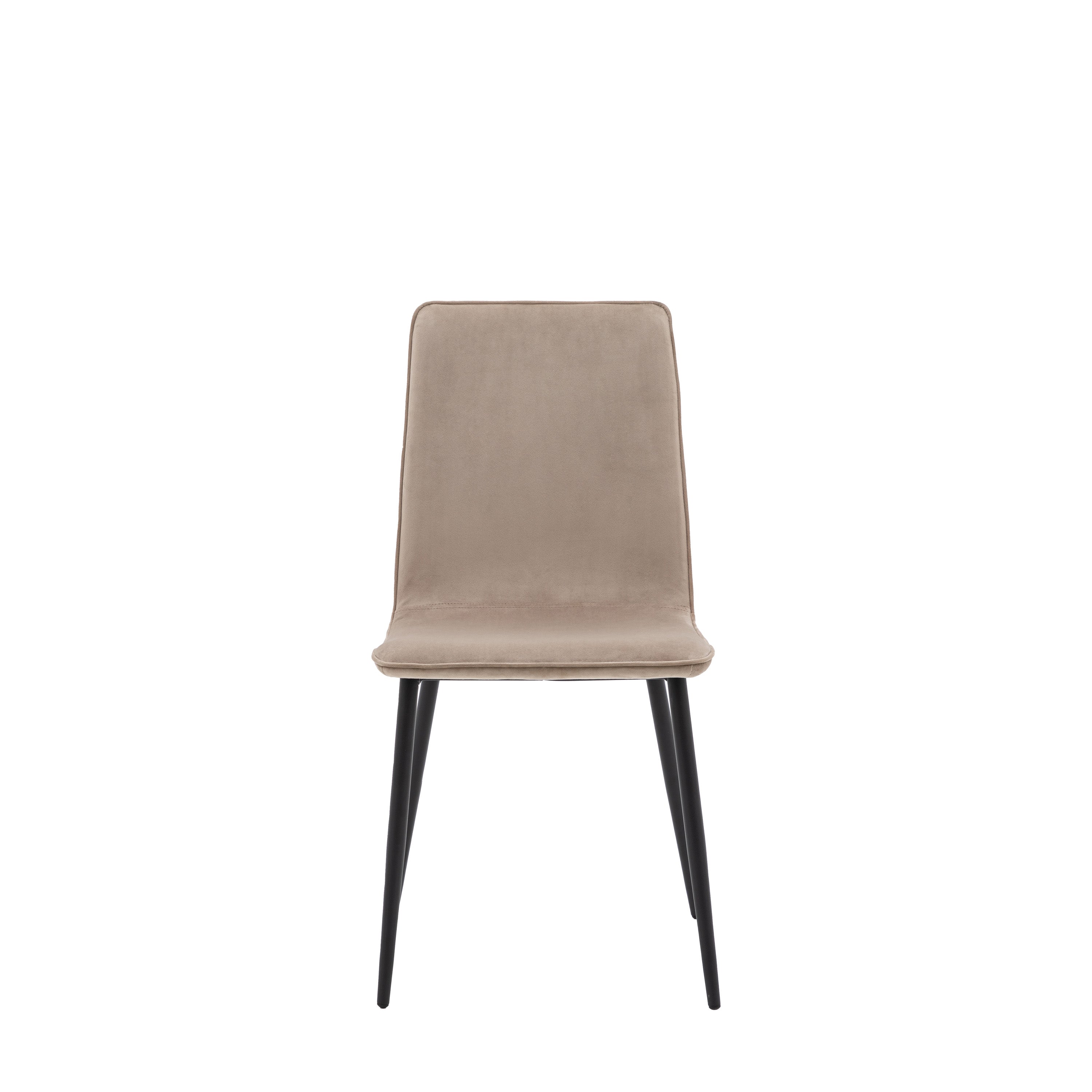 Widdicombe Dining Chair Taupe (2pk) - Iron / Polyester / Plywood / Foam | Migo Interiors