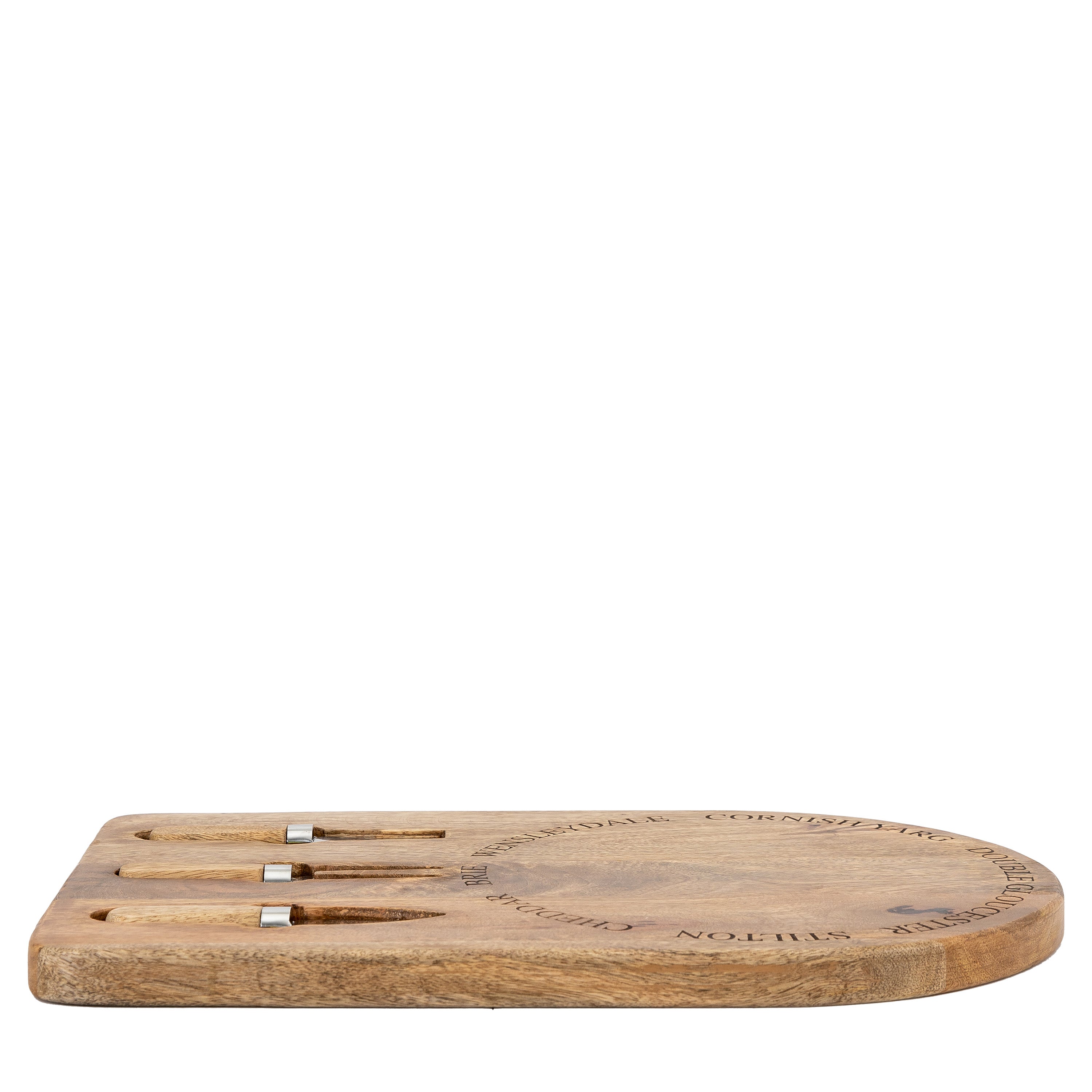 Wells Cheese Board Set - Mango Wood / Steel | Migo Interiors