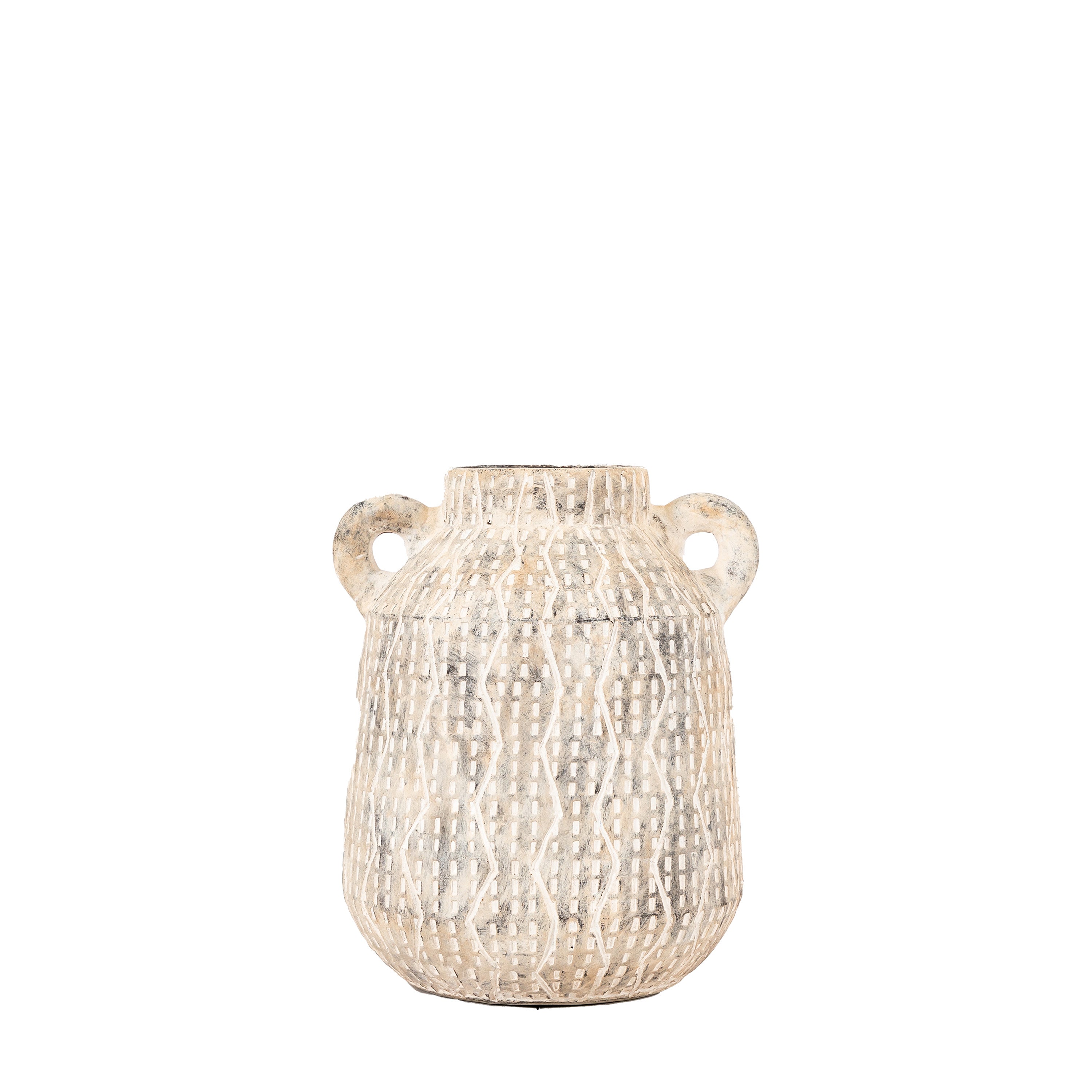 Ica Vase Small Earthy White - Earthenware | Migo Interiors