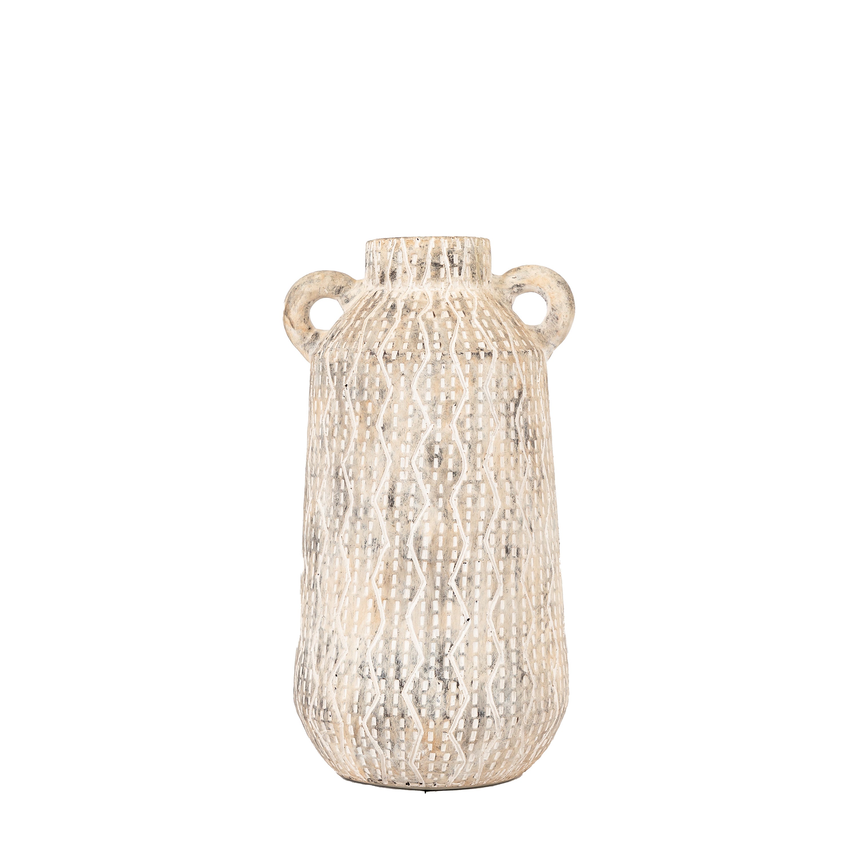 Ica Vase Medium Earthy White - Earthenware | Migo Interiors