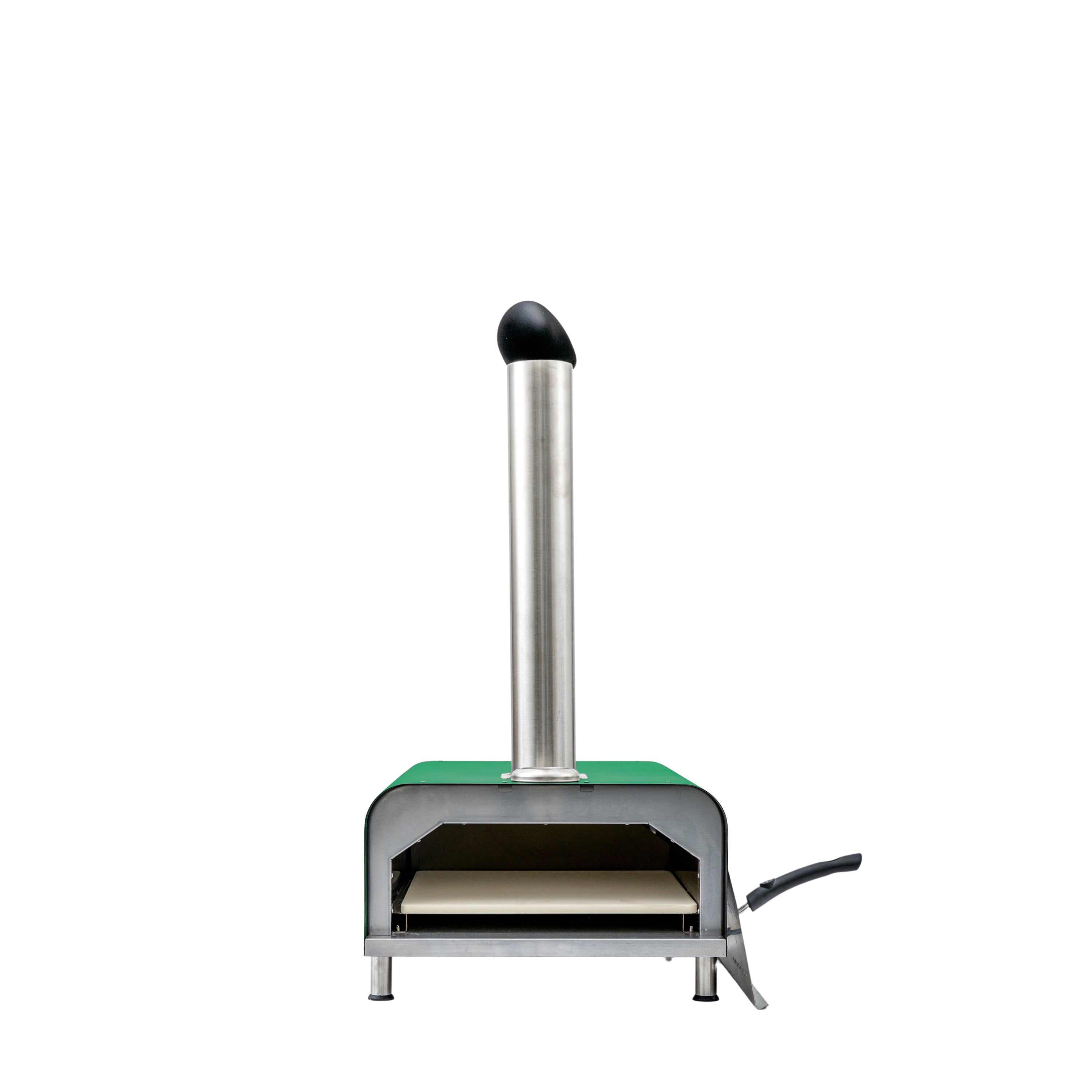 Sassari Pellet Pizza Oven Green - Stainless Steel / Ceramic Tile | Migo Interiors