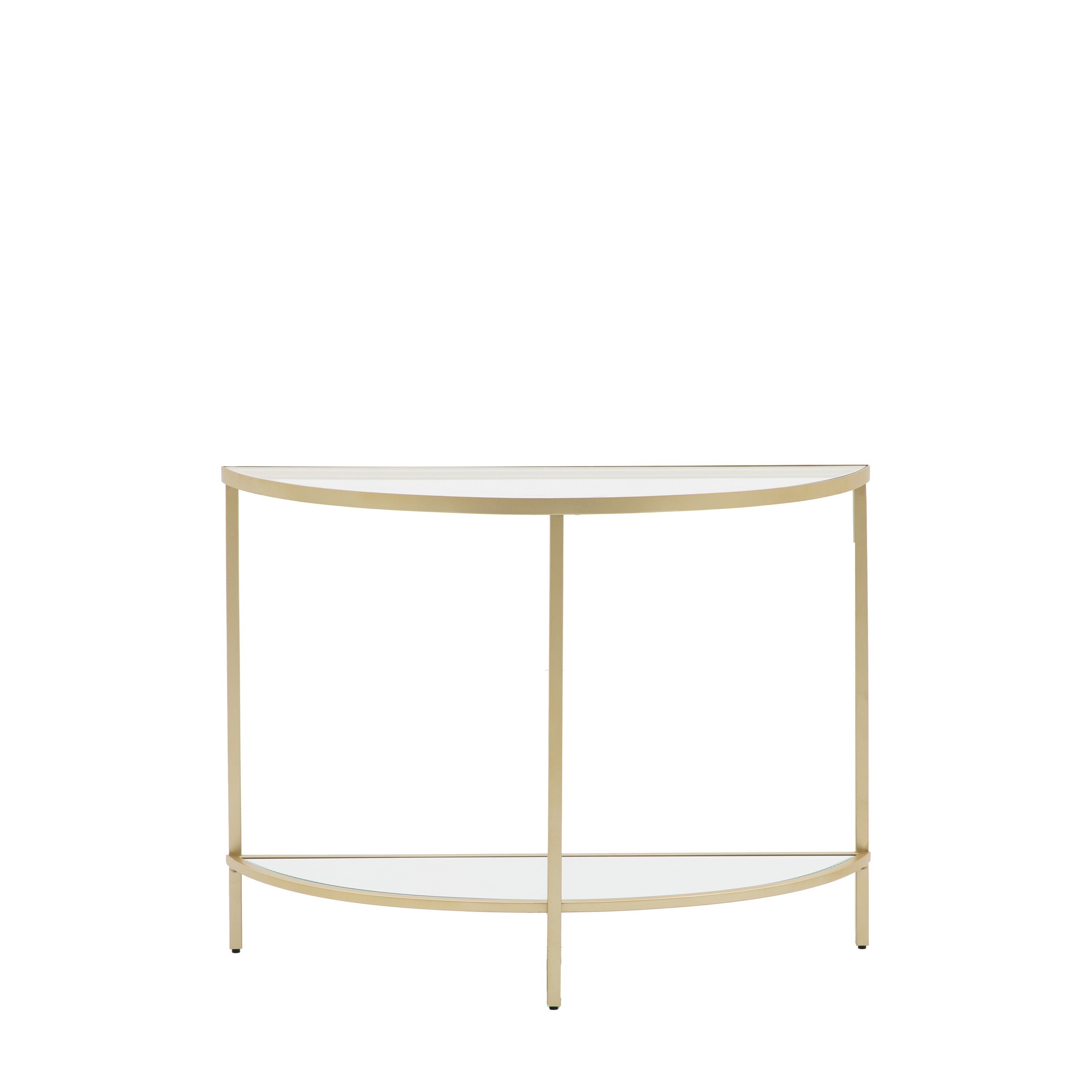 Hudson Console Table Champagne - Metal / Glass / MDF | Migo Interiors