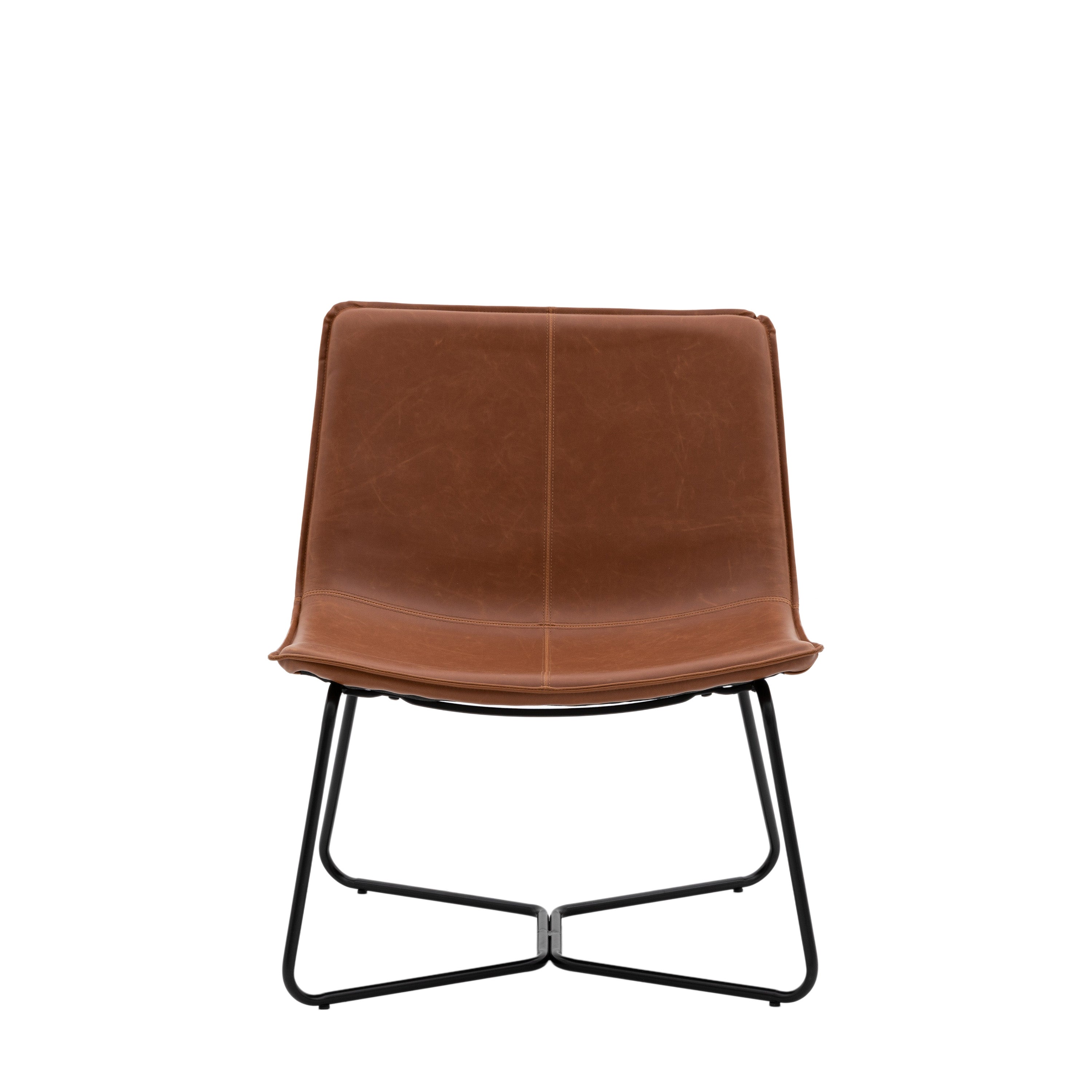 Hawking Lounge Chair Brown - Iron / Plywood / PU / Polyfibre / Foam | Migo Interiors