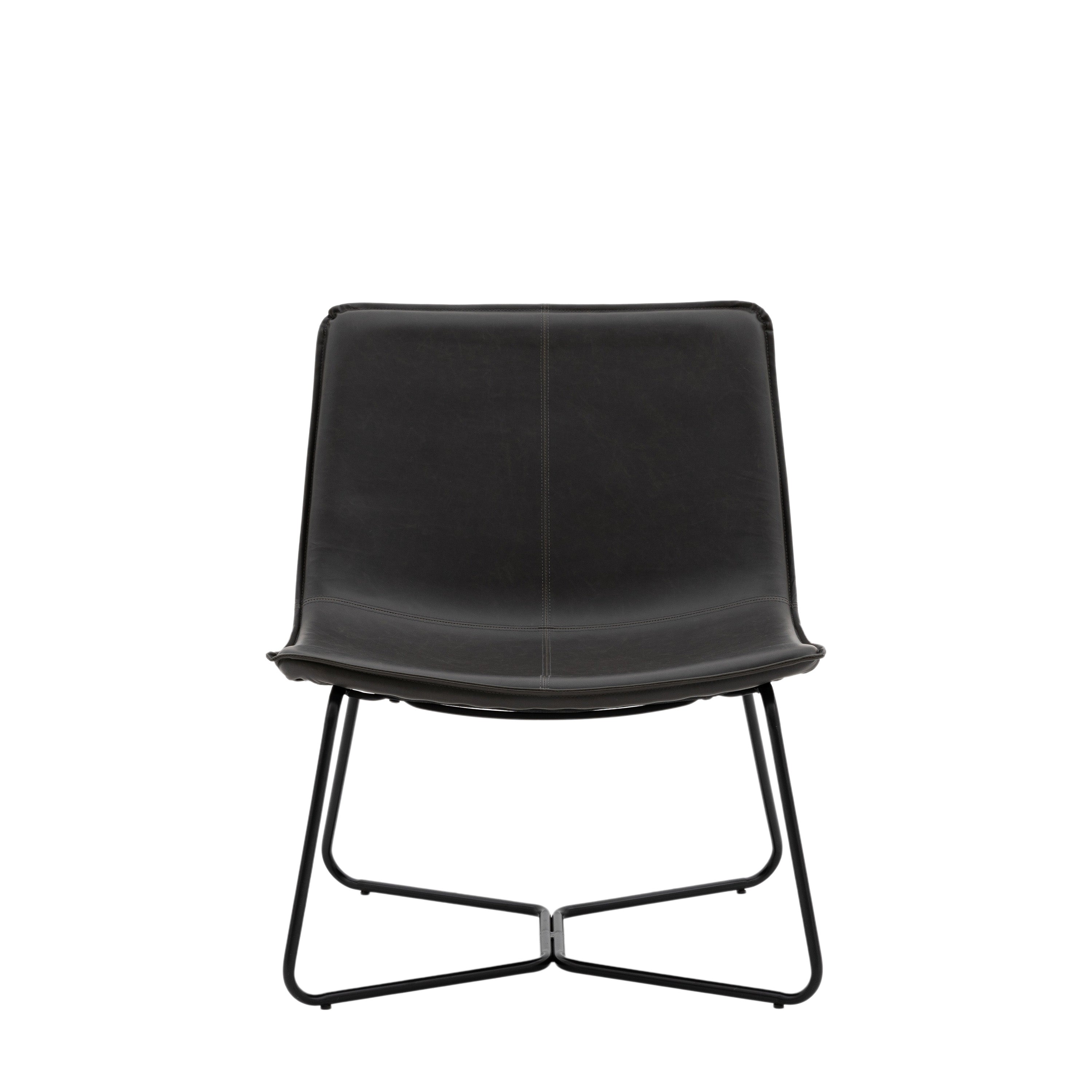 Hawking Lounge Chair Charcoal - Iron / Plywood / PU / Polyfibre / Foam | Migo Interiors