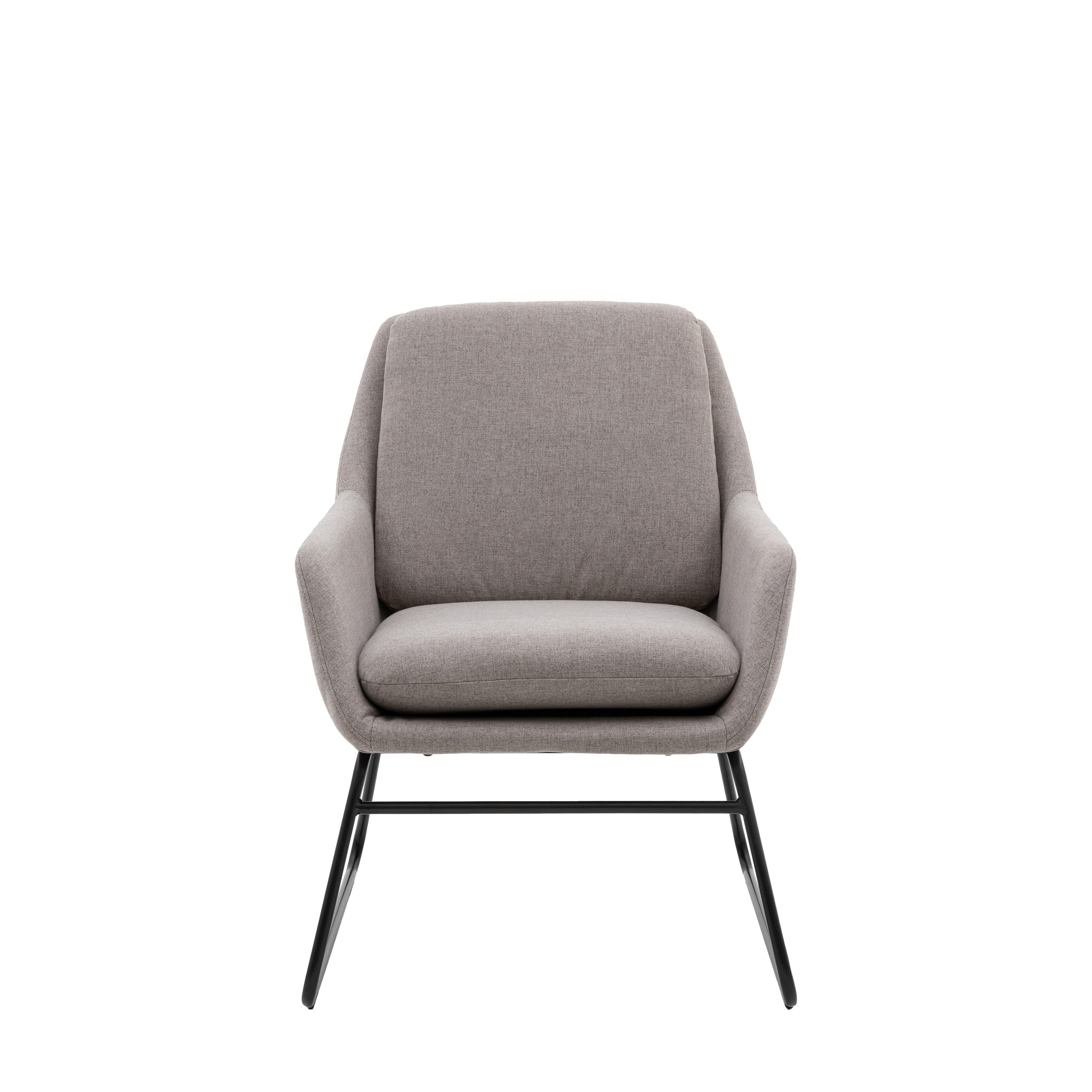 Funton Chair Light Grey - Iron / Plywood / Polyester / Polyfibre / Foam | Migo Interiors