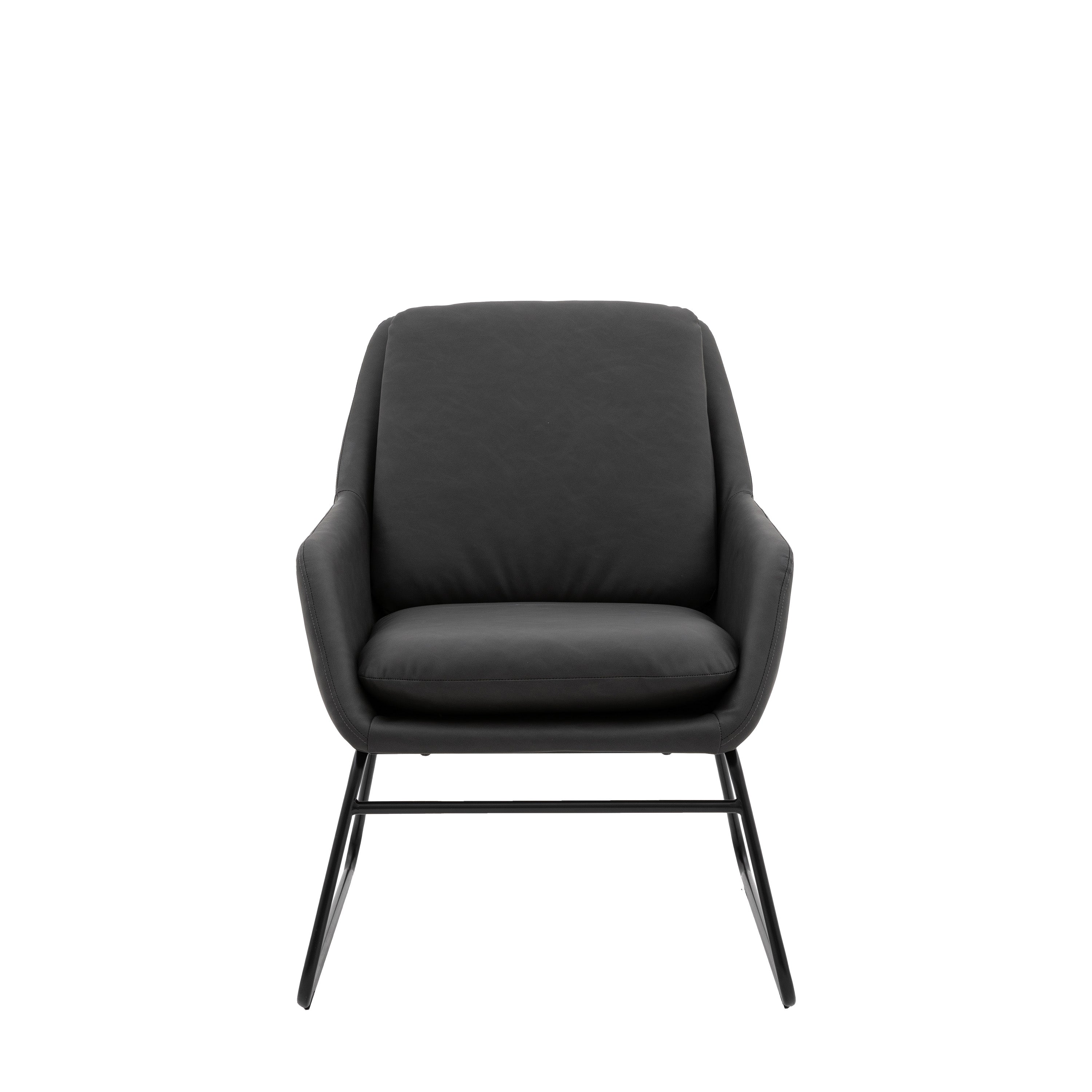 Funton Chair Charcoal - Iron / Plywood / PU / Foam | Migo Interiors