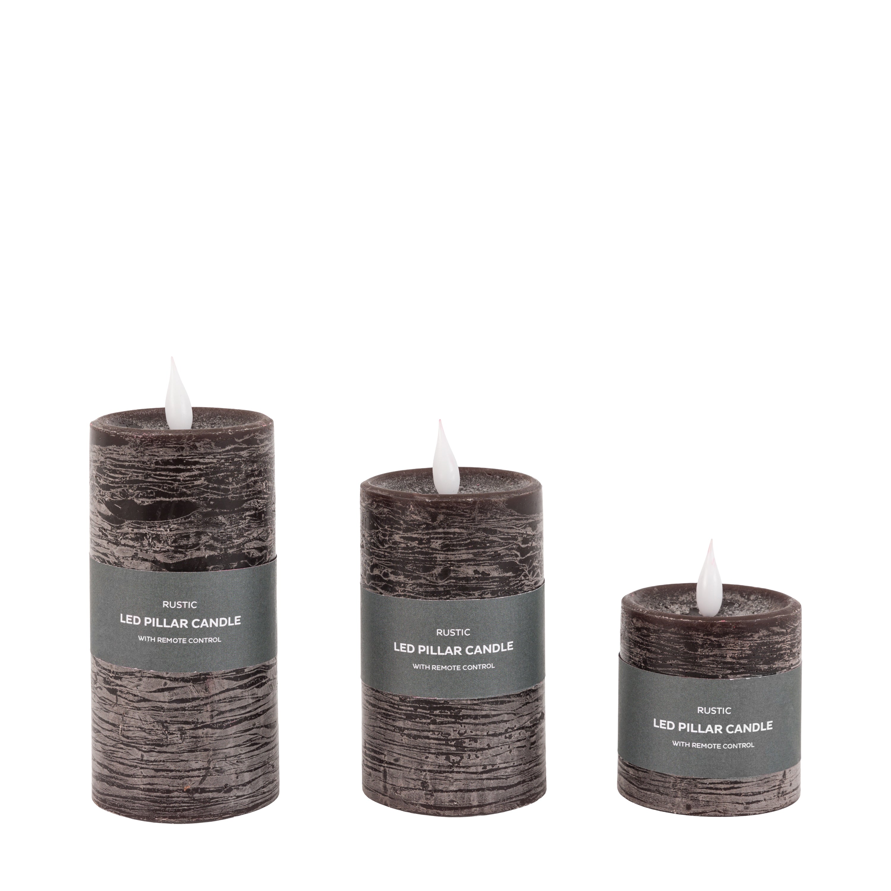 LED 1 Wick Candle Mocha 3pk
