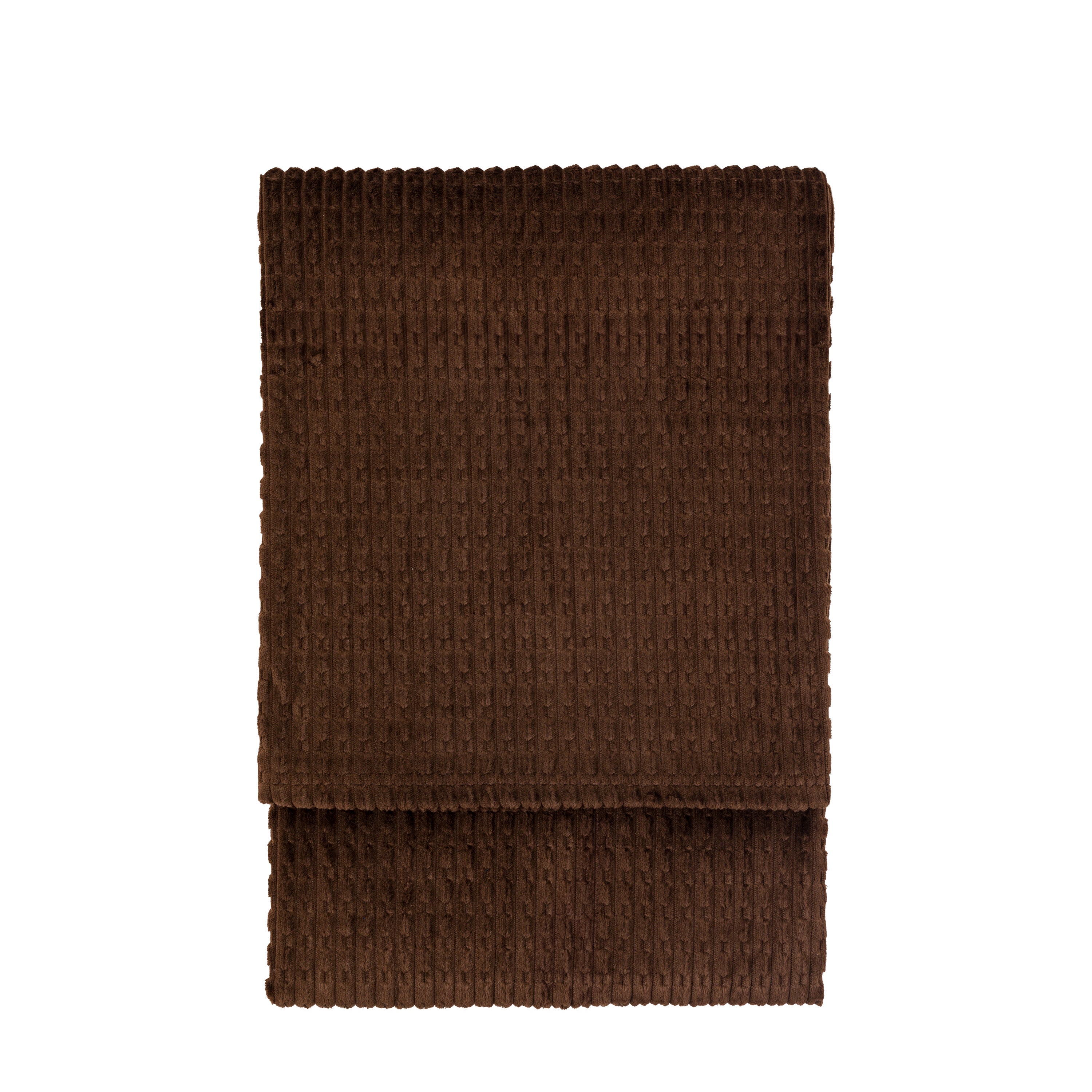 Winson Flannel Throw Chocolate